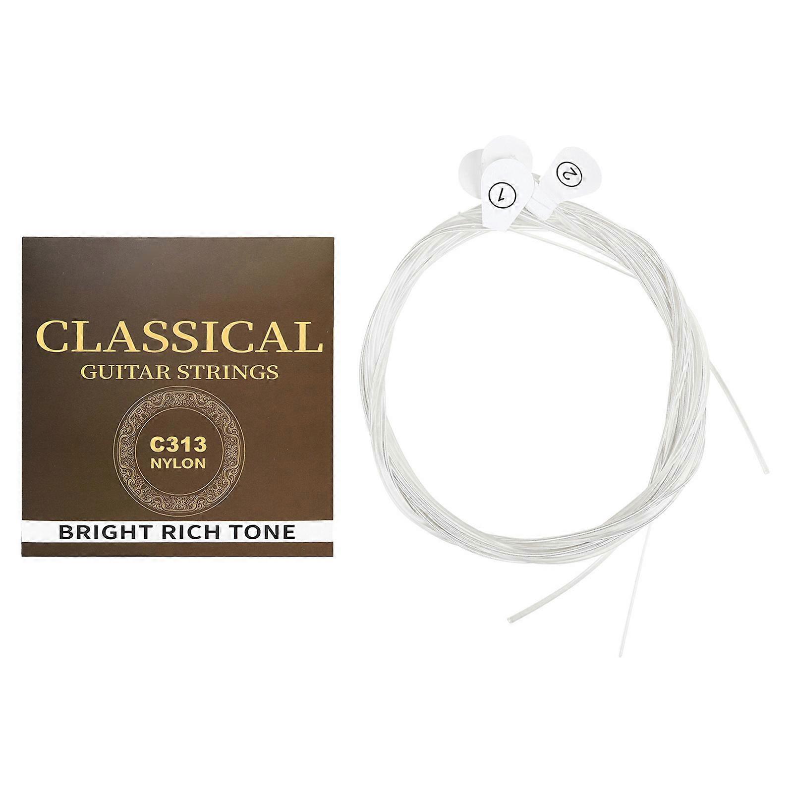 6Pcs .028-.043 Folk Guitar Nylon String Acoustics Guitar Strings for 6 String Classical Guitar Accessorys Durability Multicolor