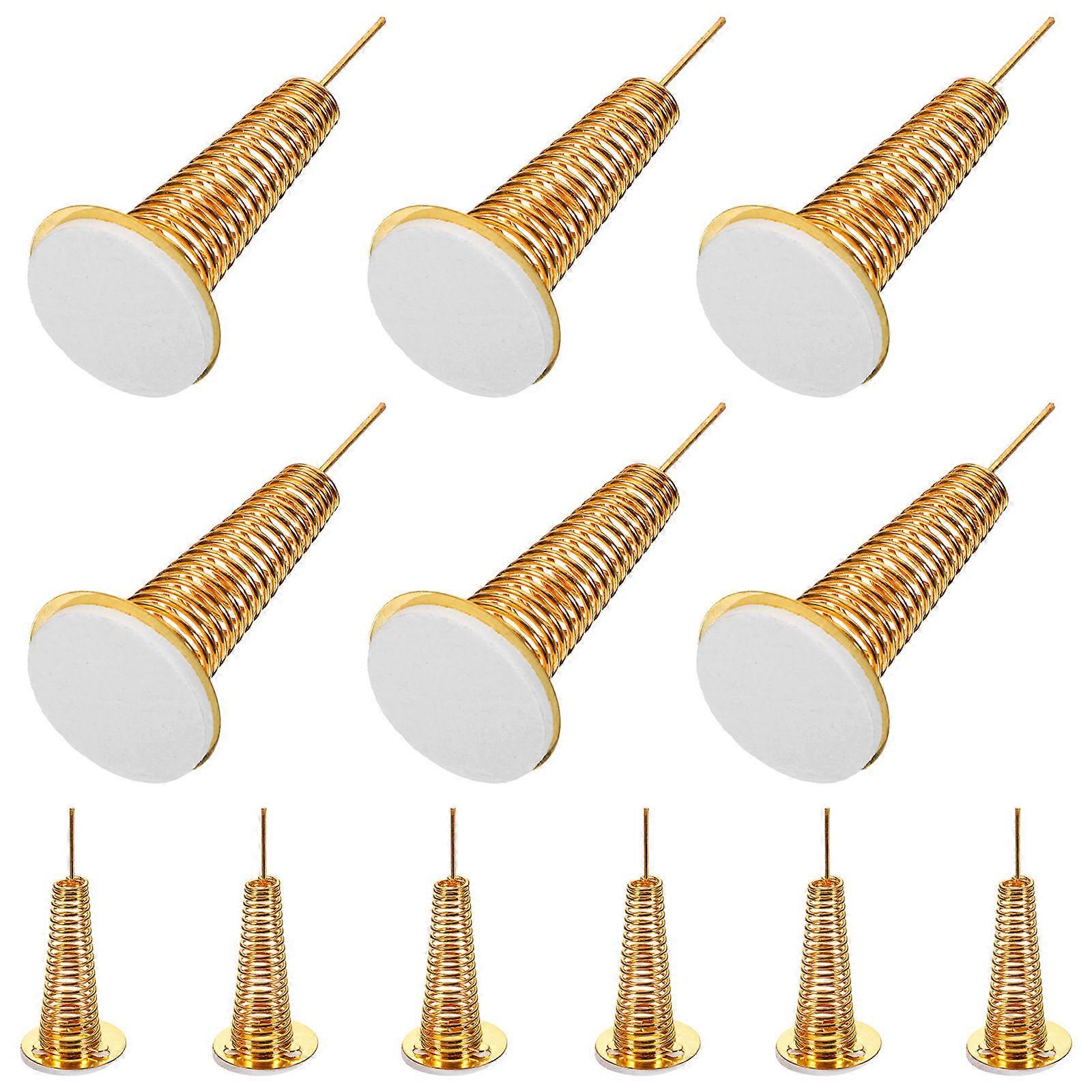 12pcs Clay Ornament Spring Base Adhesive Spring Base Fortune Cat Spring Base Doll Swing Spring