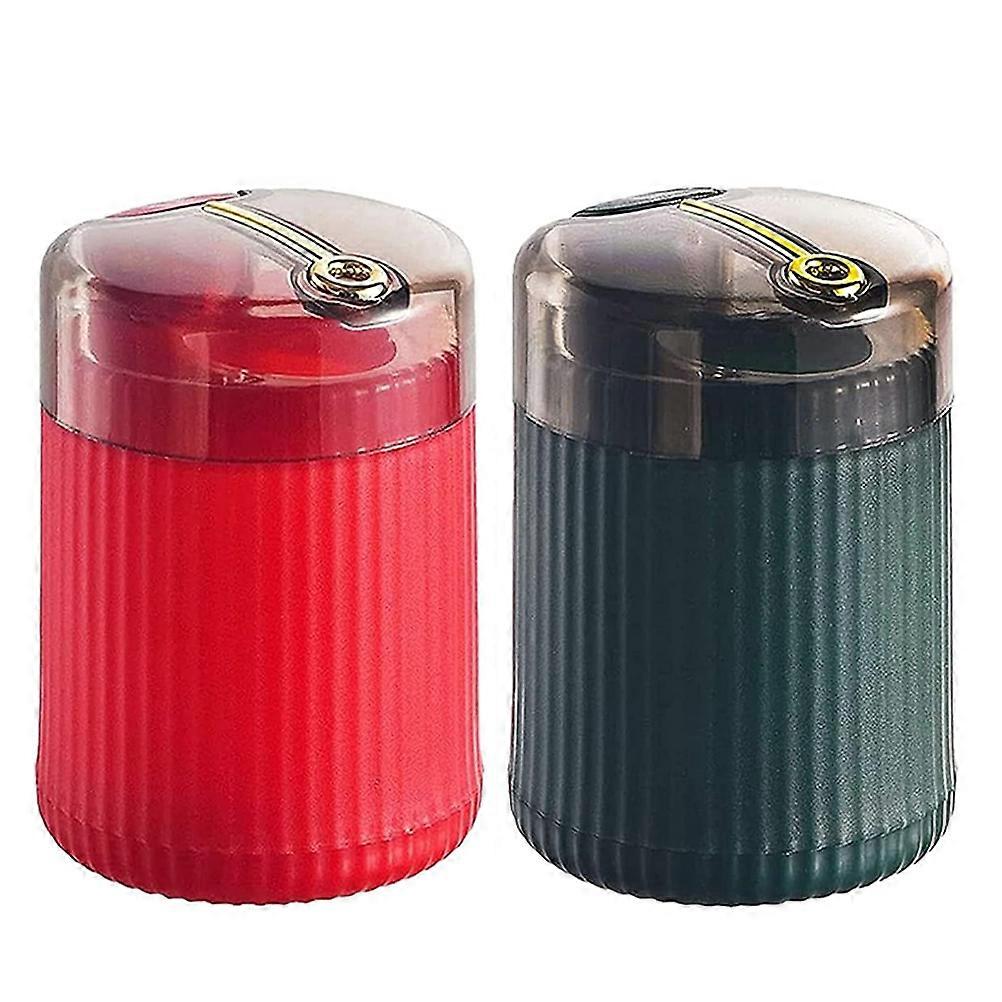 2pcs Press Toothpick Dispenser Portable Creative Toothpick Holder Small Toothpicks Container