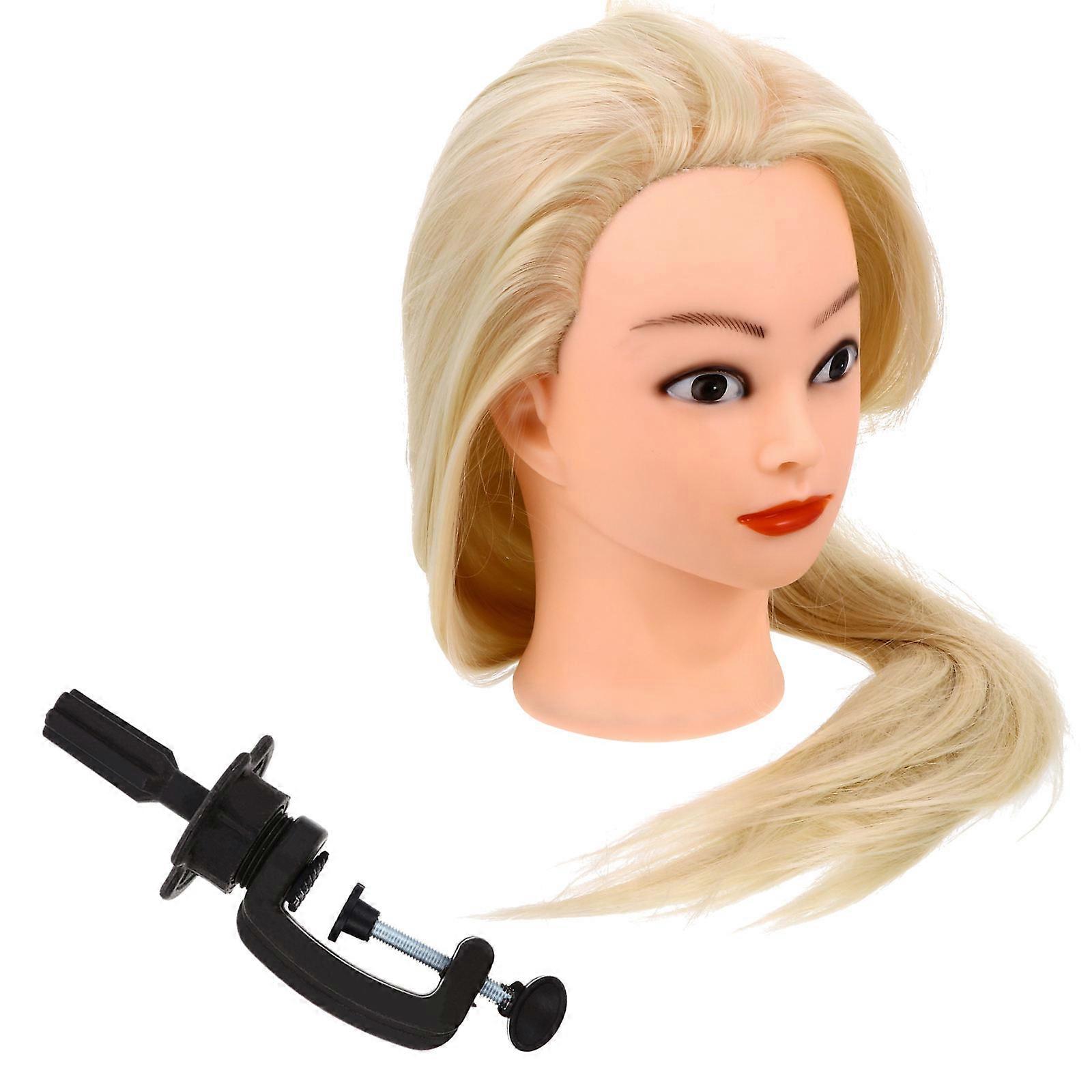 Hair Styling Mannequin Head Synthetic Fiber for Practice Use 2Sets