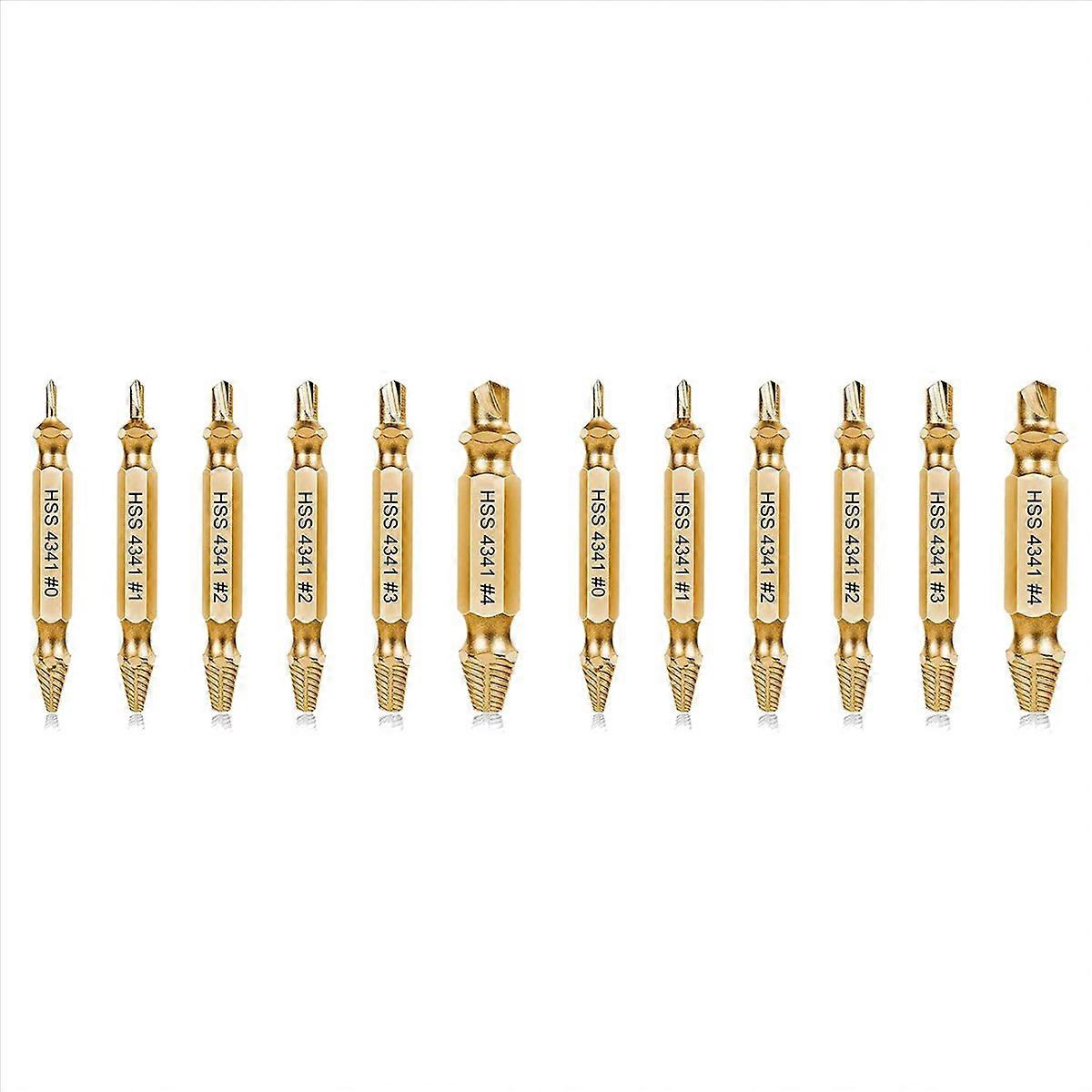 12PC Screw Extractor Kit,Stripped Screw Extractor Set for Easily and Quickly Remover Common 