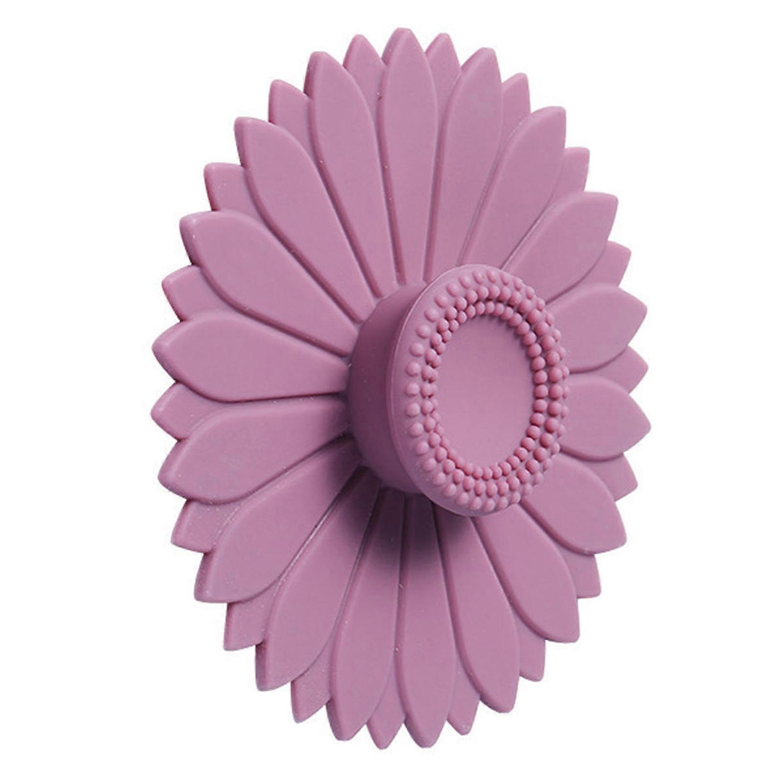 أكواب عباد الشمس السيليكون غطاء غطاء أكواب التخييم المقاومة للغبار غطاء مانعة للتسرب الأكواب الساخنة غطاء محكم الإغلاق غطاء الختم للقهوة والشاي البنفسجي