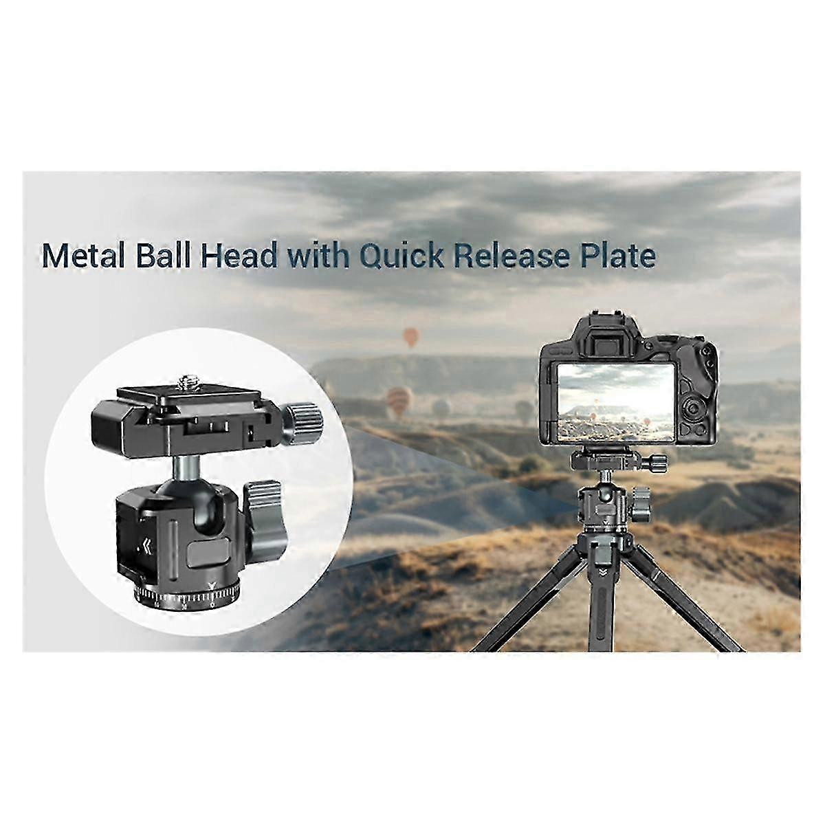 Universal Tripod Ball Pan-Tilt Quick Release 360 Ball Pan-Tilt W Arca +Cold Shoe Mount for DSLR Camera Tripod Monitor