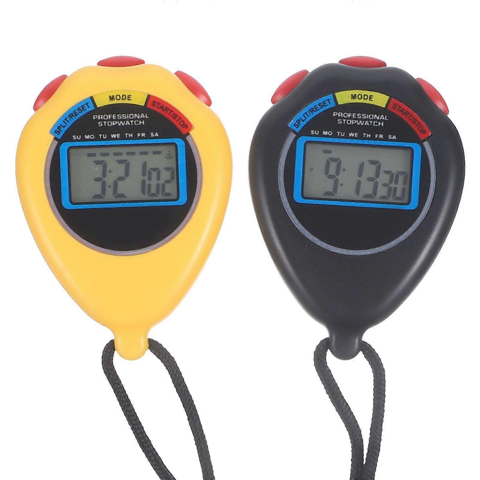 2pcs Multi-function Timer Electronic Digital Timer Sports Timer Large Display Timer Stop Watch
