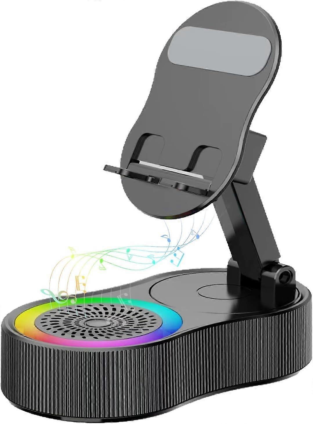 Cell Phone Stand, Upgraded Wireless Induction Audio Bluetooth Speaker Phone Holder