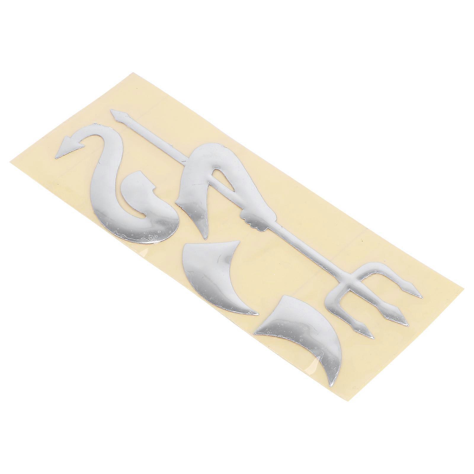 3D Lizard Car Decal Badge for Car Use Silver Finish