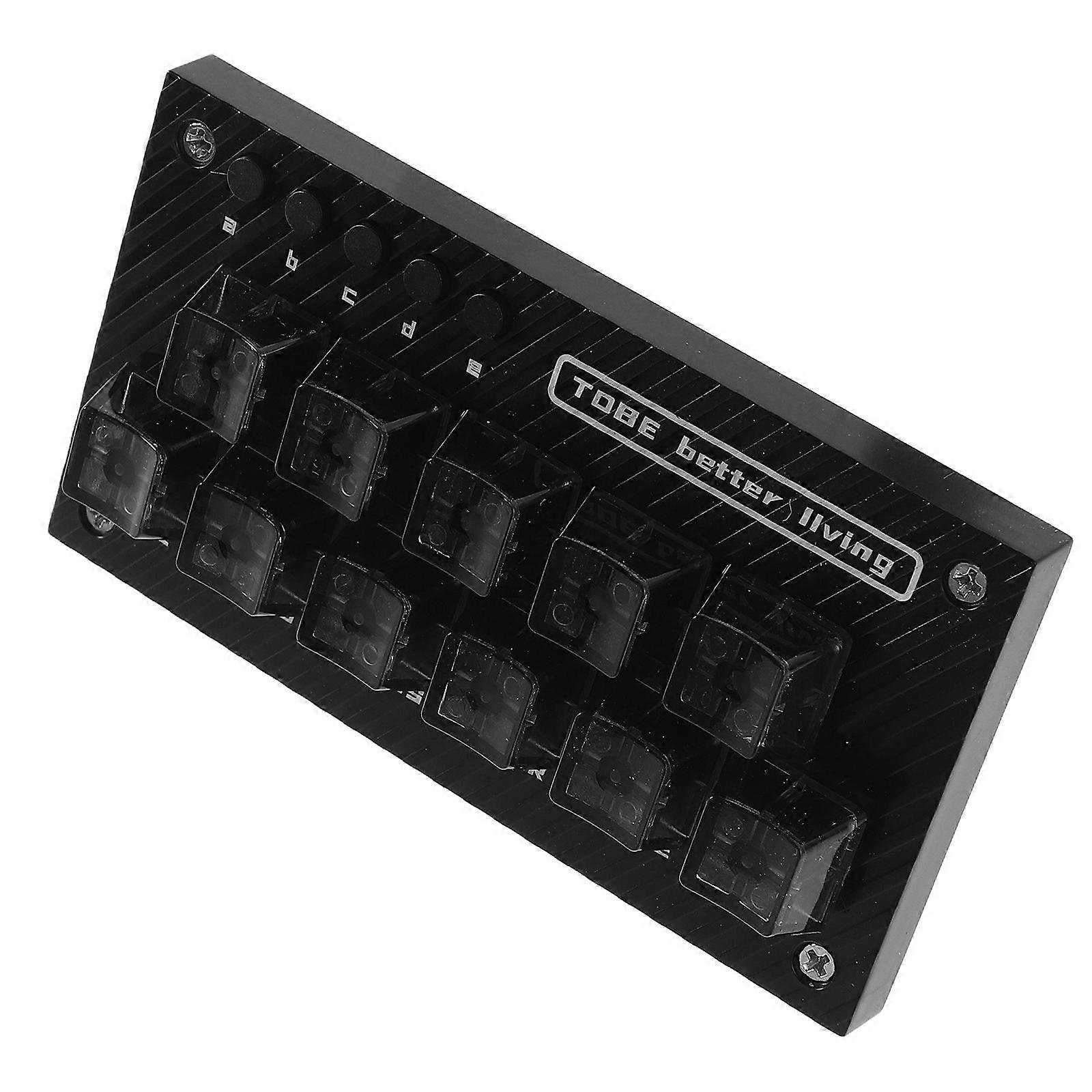 Creative Luminous Car Temporary Parking for Dashboard Black Metal Plastic 2 Pieces