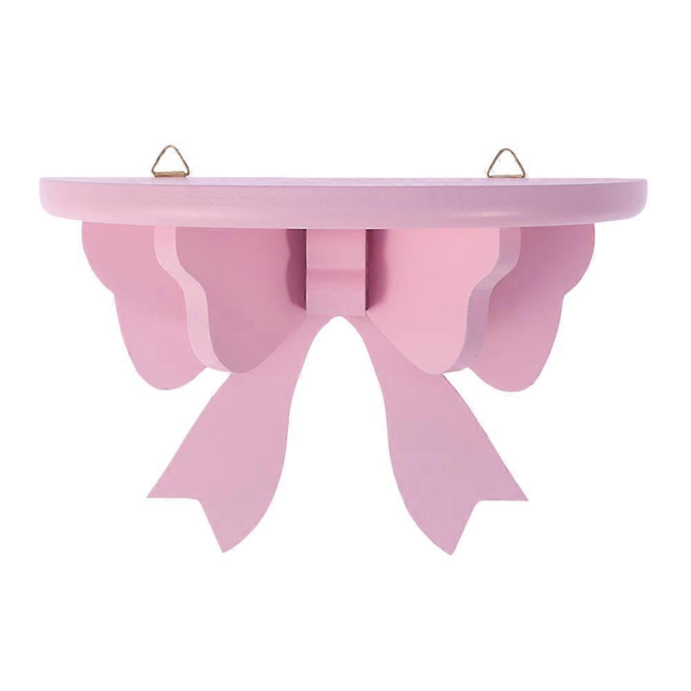 Wooden Butterfly Floating Shelf for Storage 1 Piece Pink Nordic Style