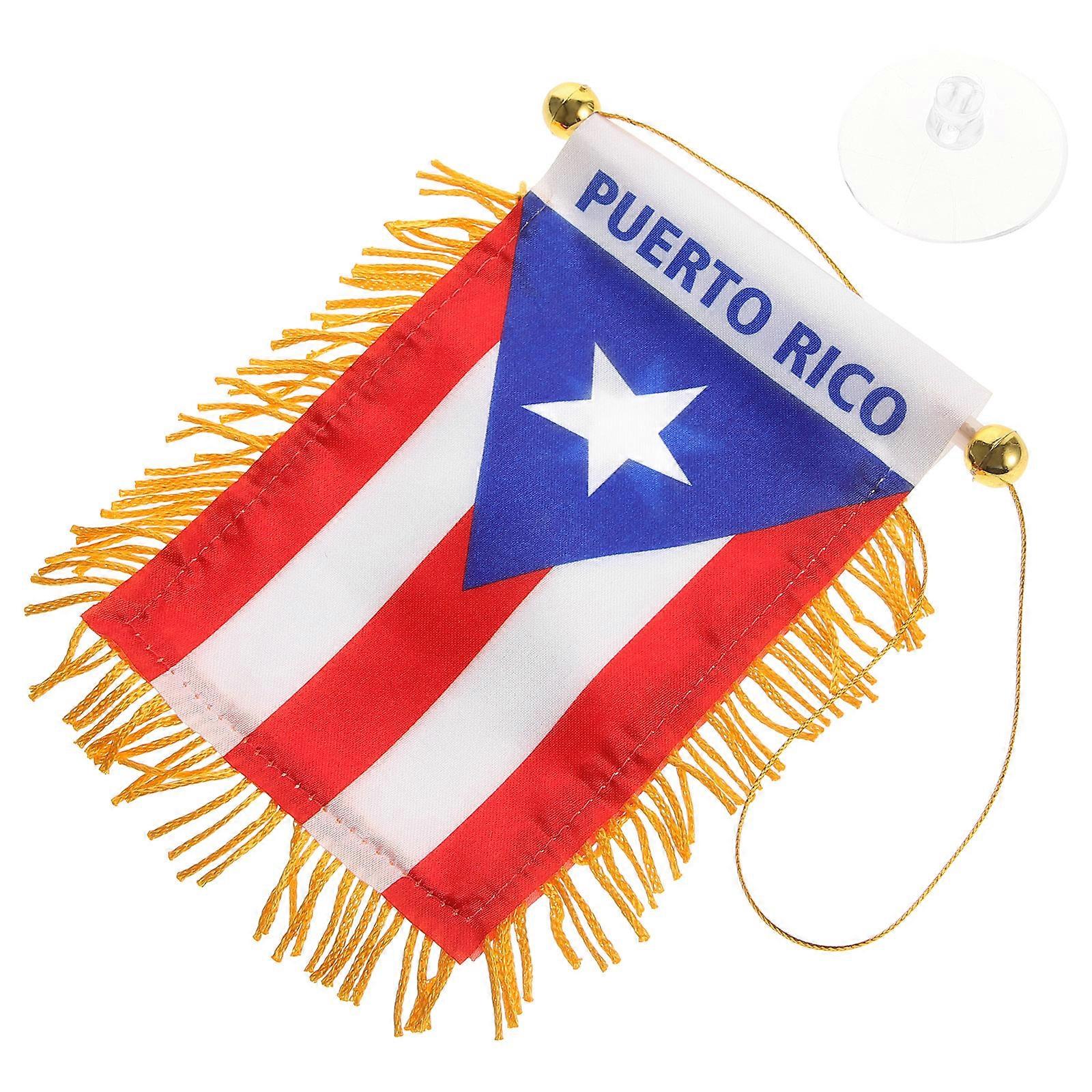 Automotive Flag Hanging Ornament for Car Mirror Durable Rearview Charm