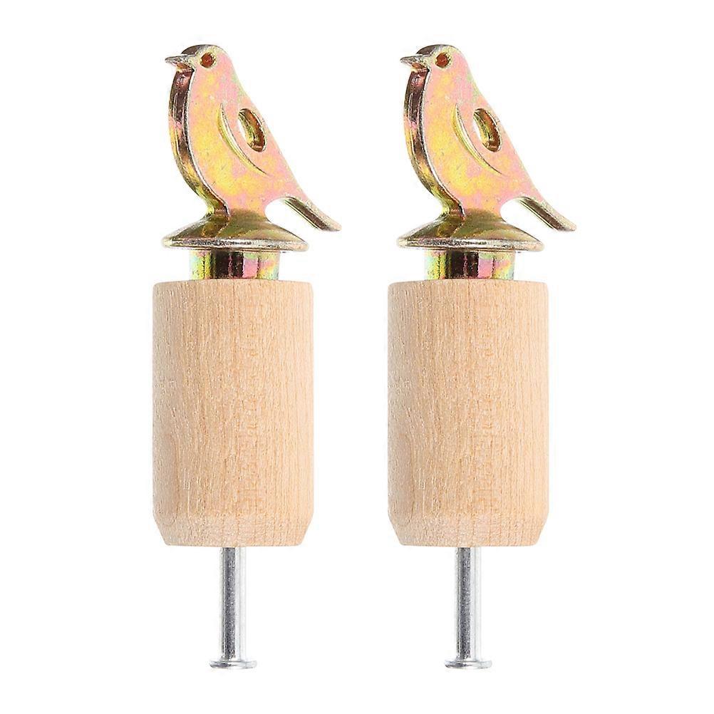 Bird Whistle Toy Manual for Practice 2Pcs Wooden Bird Call Sound Device