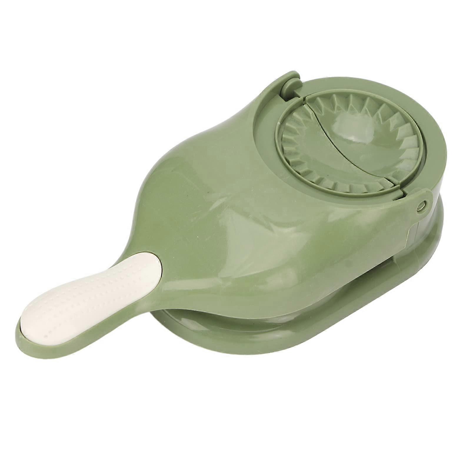 2in1 Manual Dumpling Maker Press, Multi Purpose Kitchen Tool for Home Cooking Party, Green