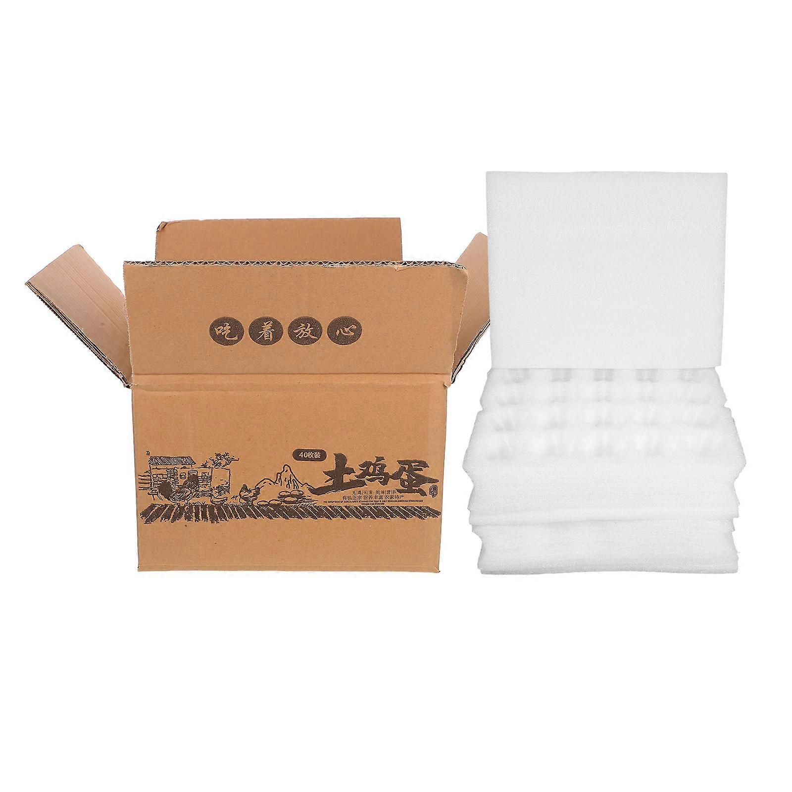 Egg Protector Pearl Cotton Egg Tray for Storage 40 Grids White