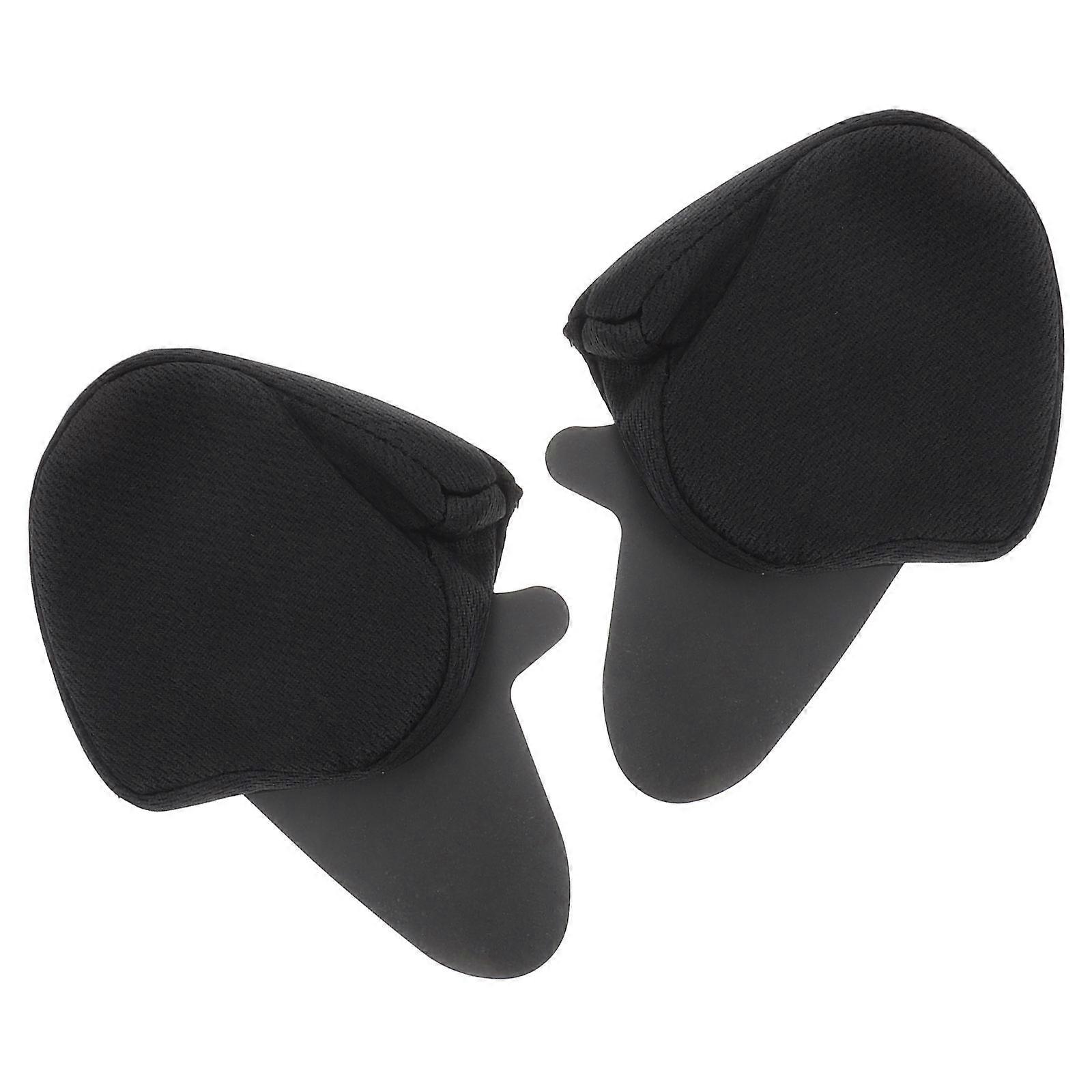 Motorcycle Ear Warmers for Ear Protection 2Pcs Black Cloth Material