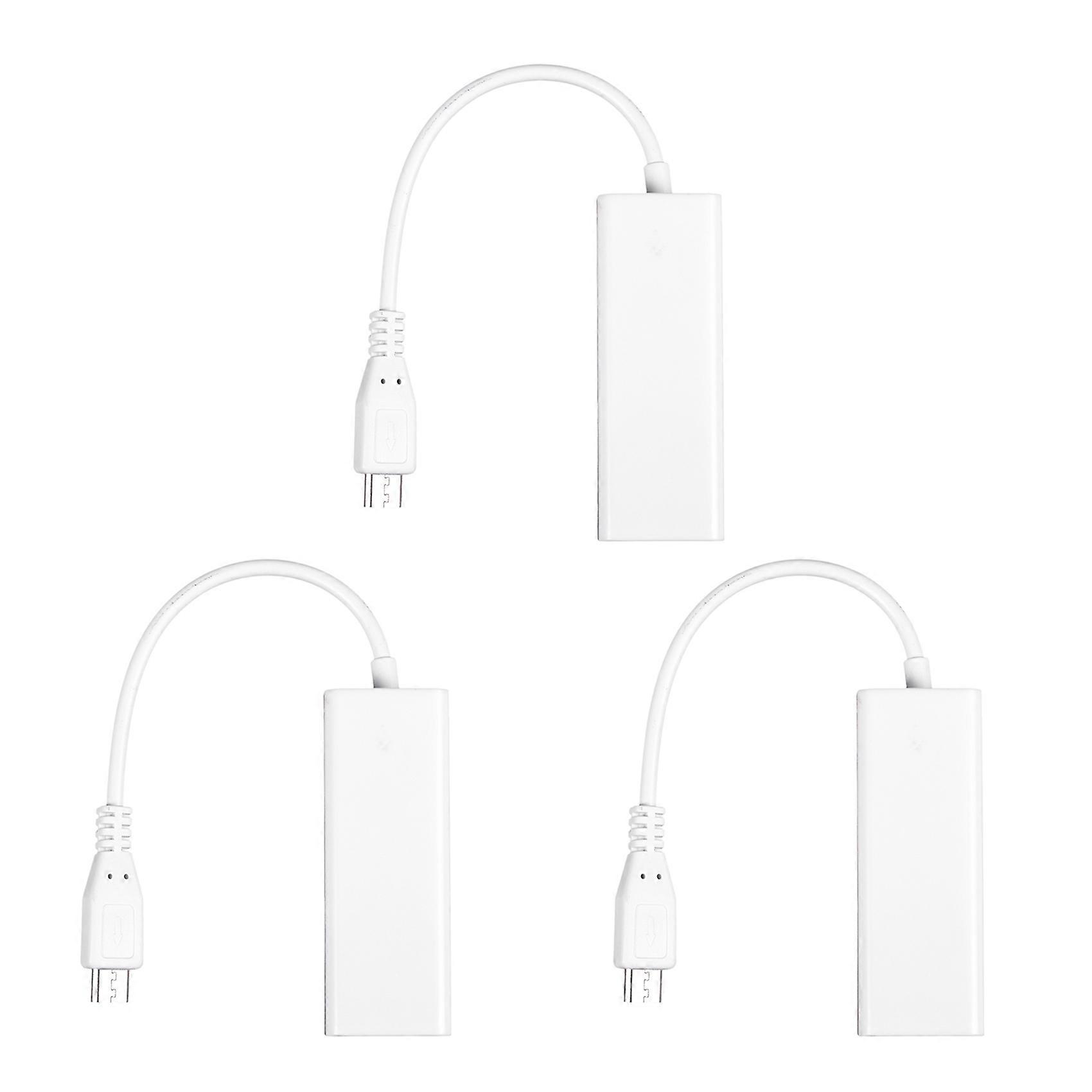 3X Mini USB 5 Pin 10/100 Mbps RJ45 LAN Ethernet Adapter for Tablet PC