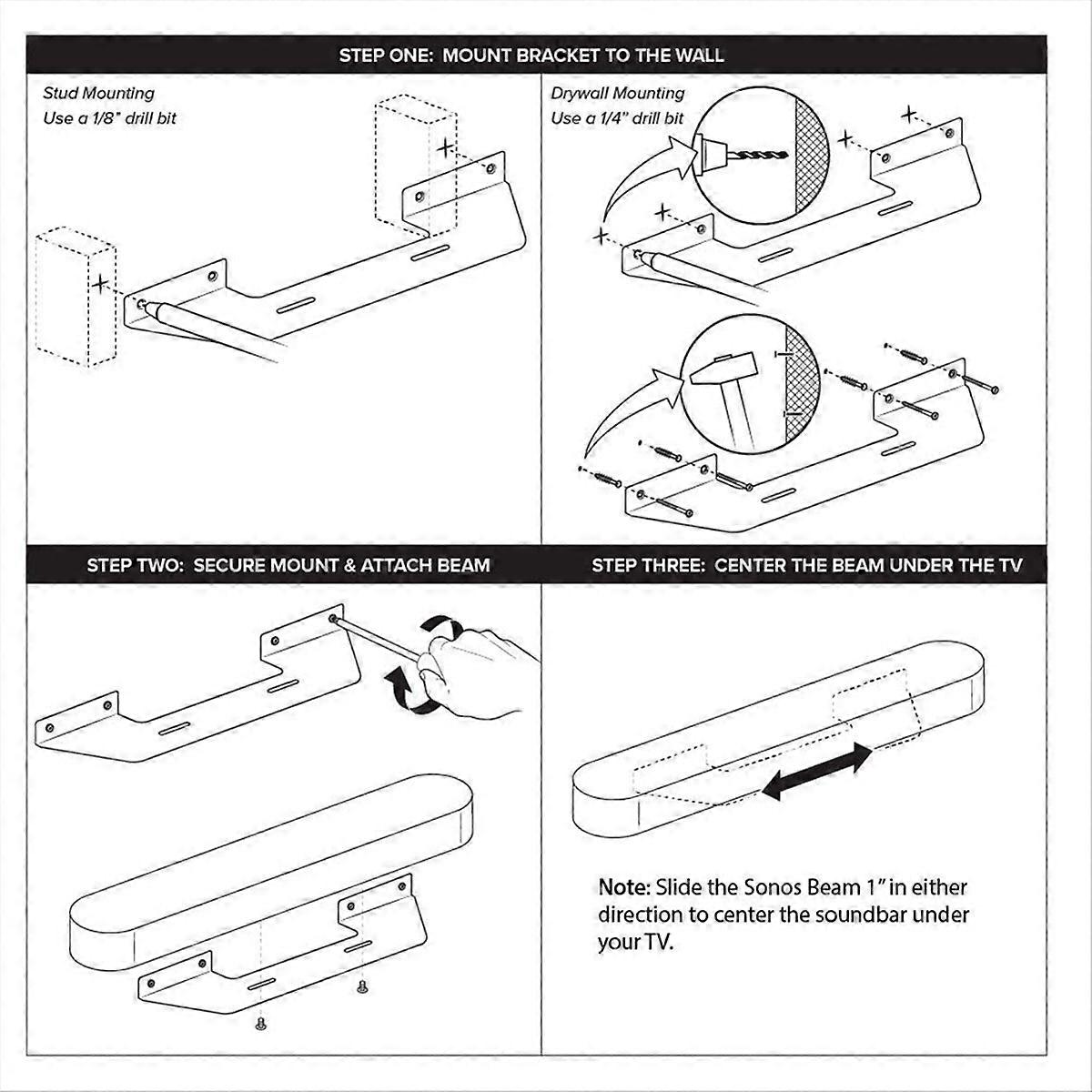 Väggfäste för högtalare för Beam Gen1 Gen2 Sound Bar