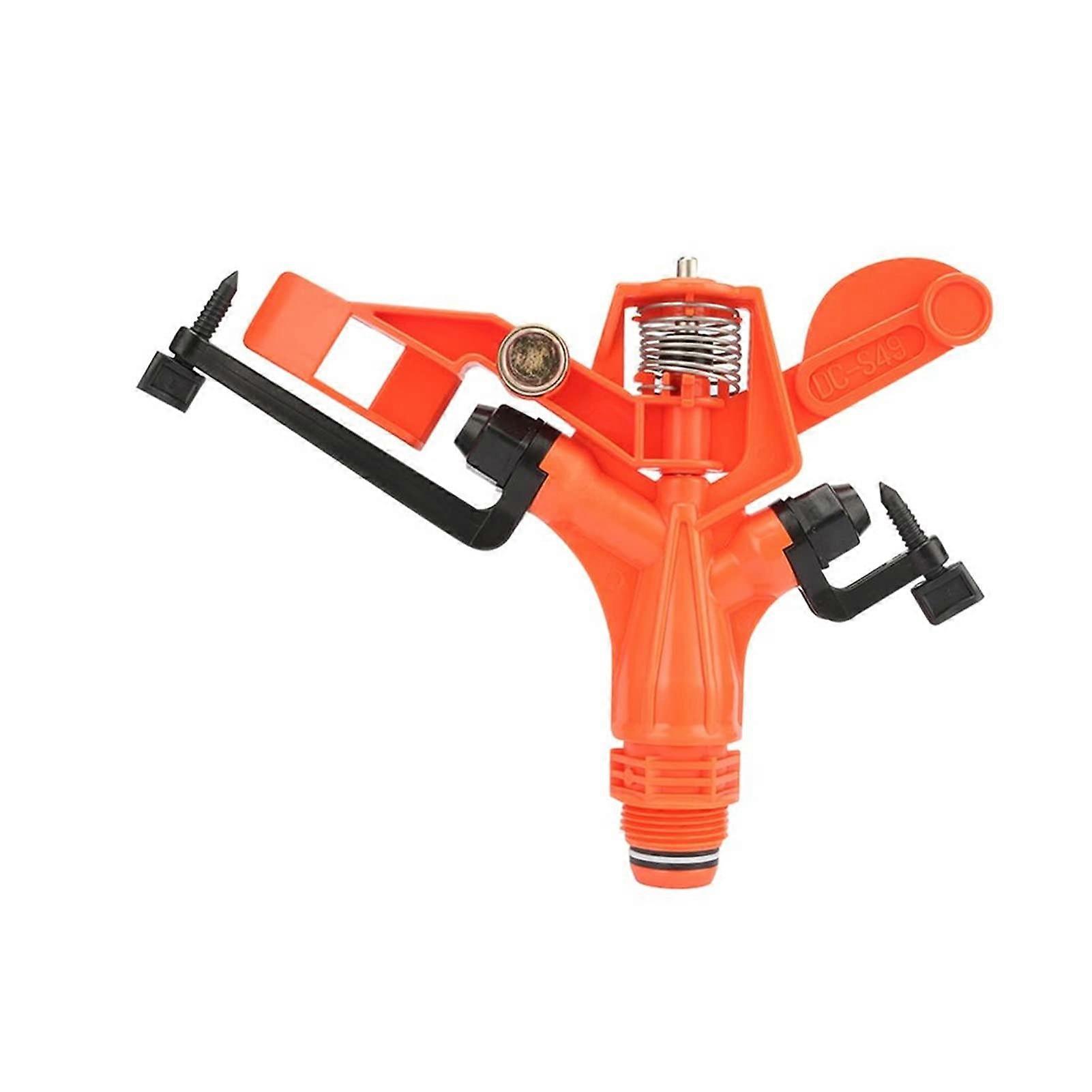 Adjustable Garden Sprinkler with Wide Coverage, 3/4 Inch Thread Rotary Head for Lawn Irrigation