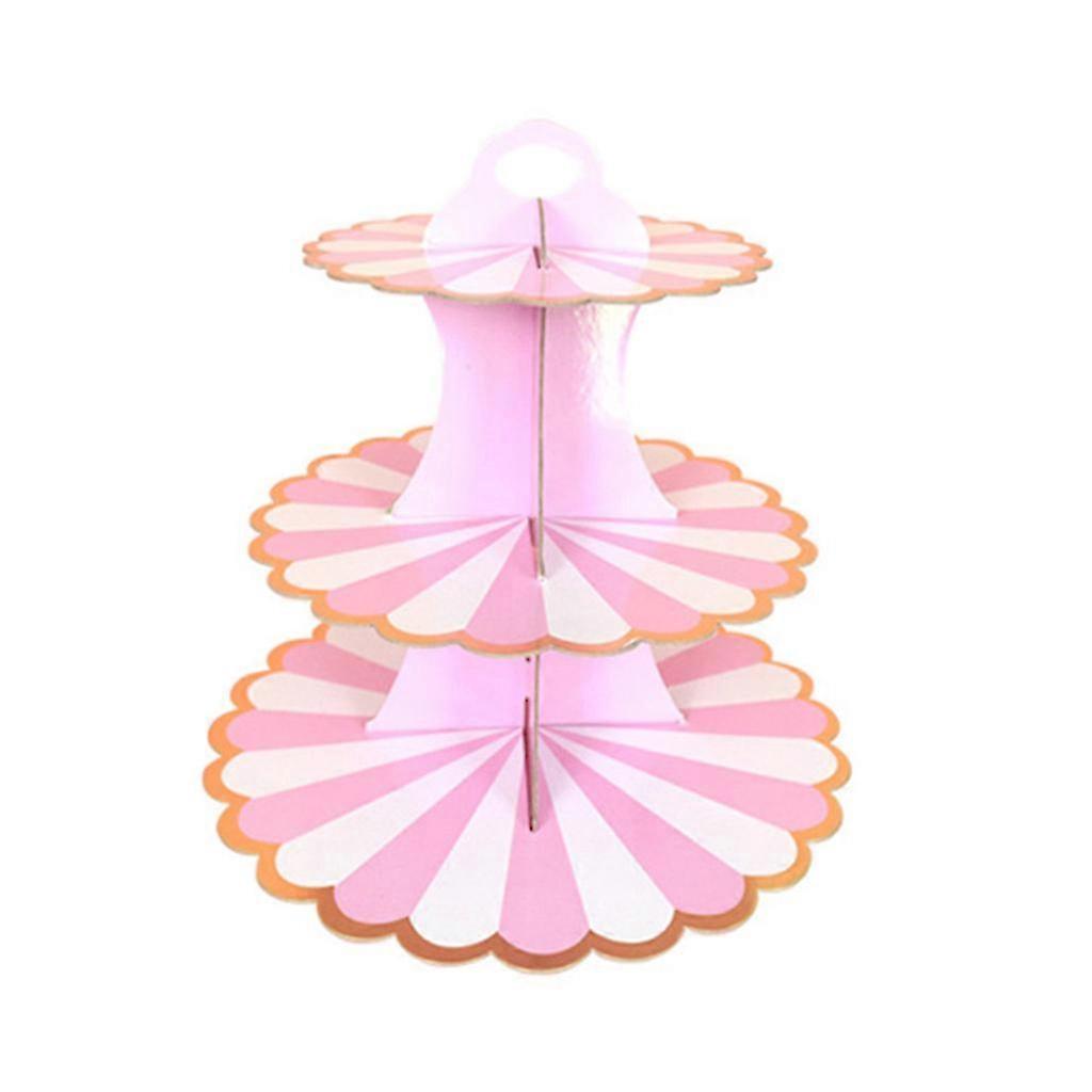 Harmless Cupcake Stand with Smooth Edges - Rose Red & Environmentally Friendly