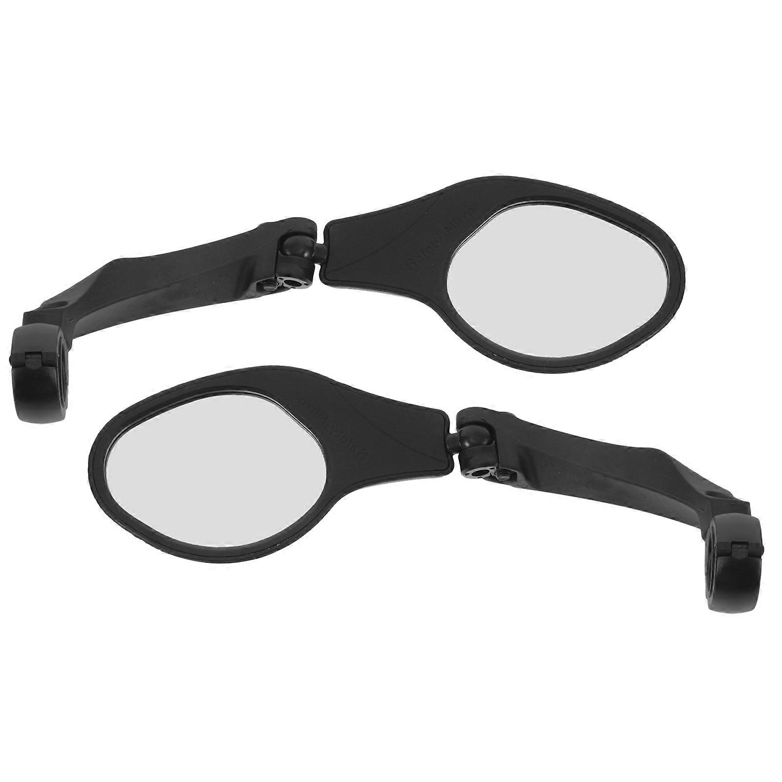 Bicycle Mirrors For Handlebars Bike Rear View Mirror Adjustable Angle Easy Installation 2Pcs