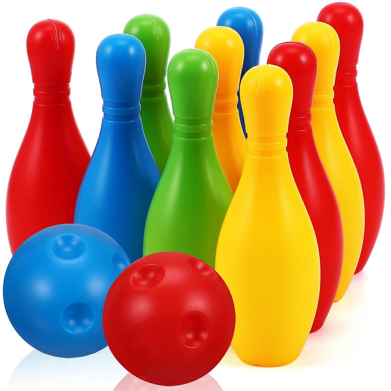Durable Kids Bowling Set Made of Plastic Perfect for Playing Assorted Color 11 cm High