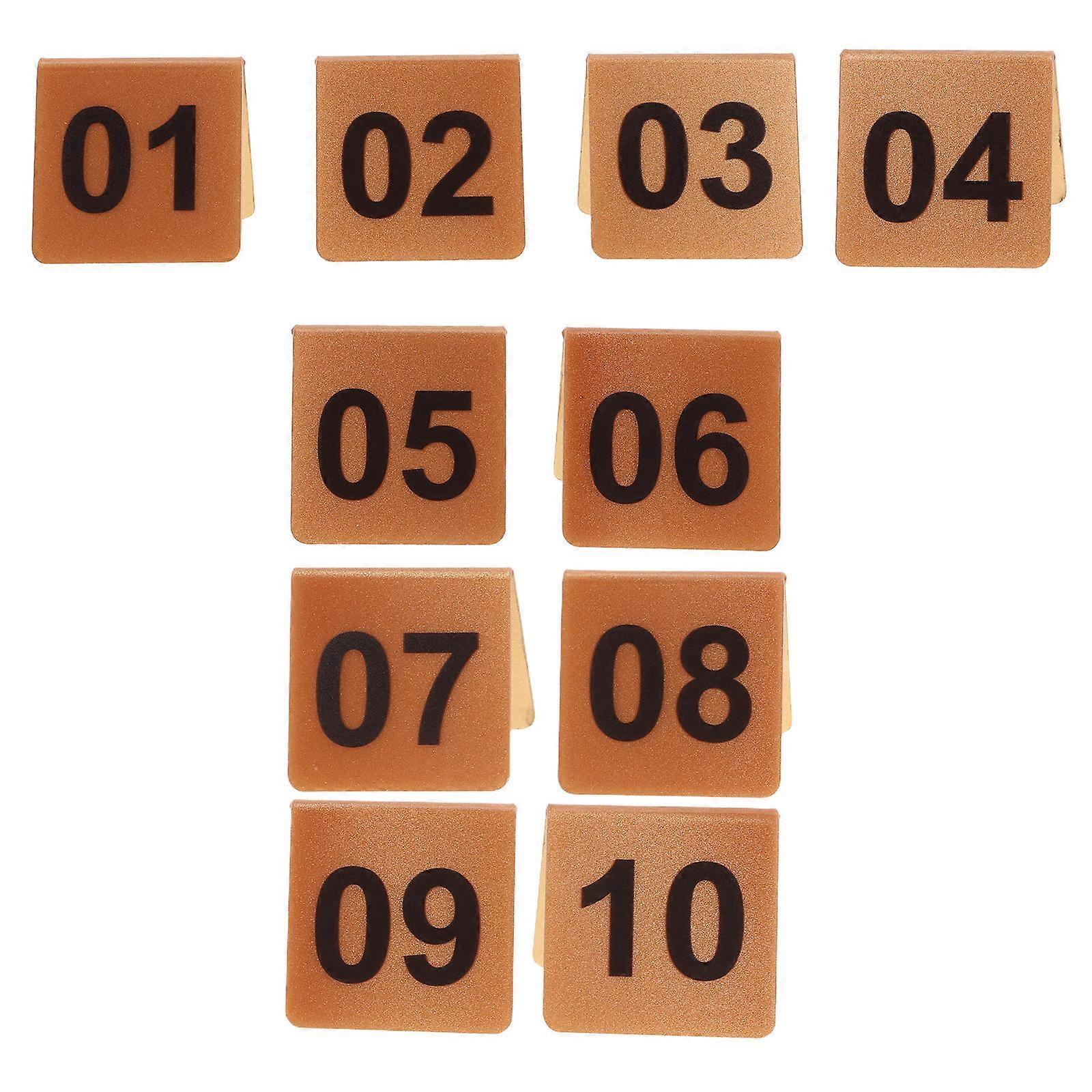Acrylic Number Marker Table Number Cards for 10Pcs Double-Sided Signs
