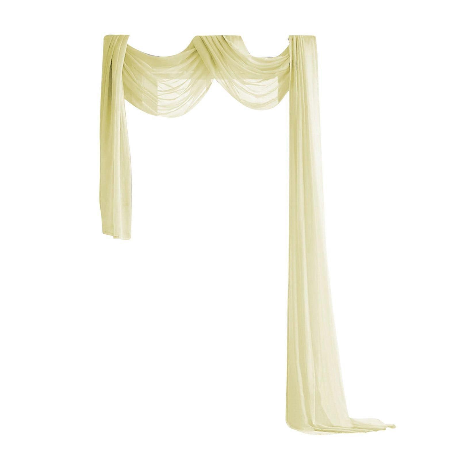 Witspace Sheer Window Scarf, 54"x216", Elegant Topper for Windows, Compatible with Wedding Canopy Bed, Fall Decor