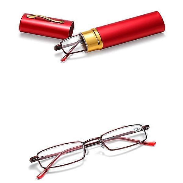 Effective Stylish Reading Glasses with Strength (+1.0-+4.0) Red +2.5