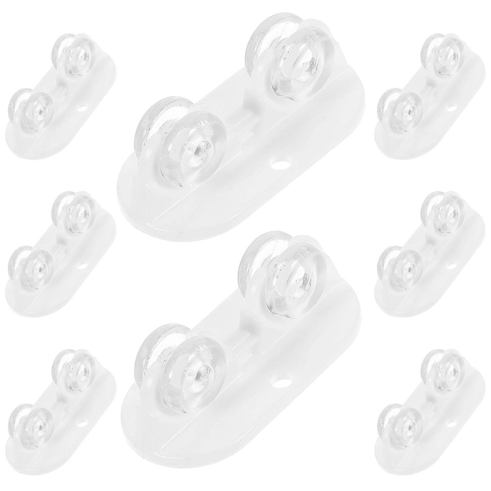 Self-Adhesive Caster Wheel Box Caster for Home Use 8Pcs White ABS Material