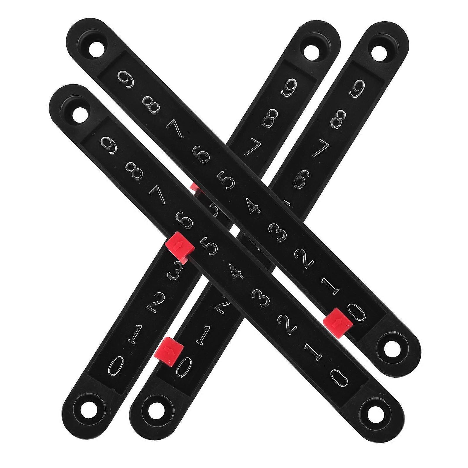 Black Soccer Table Score Counters for Interactive Football Games 4Pcs