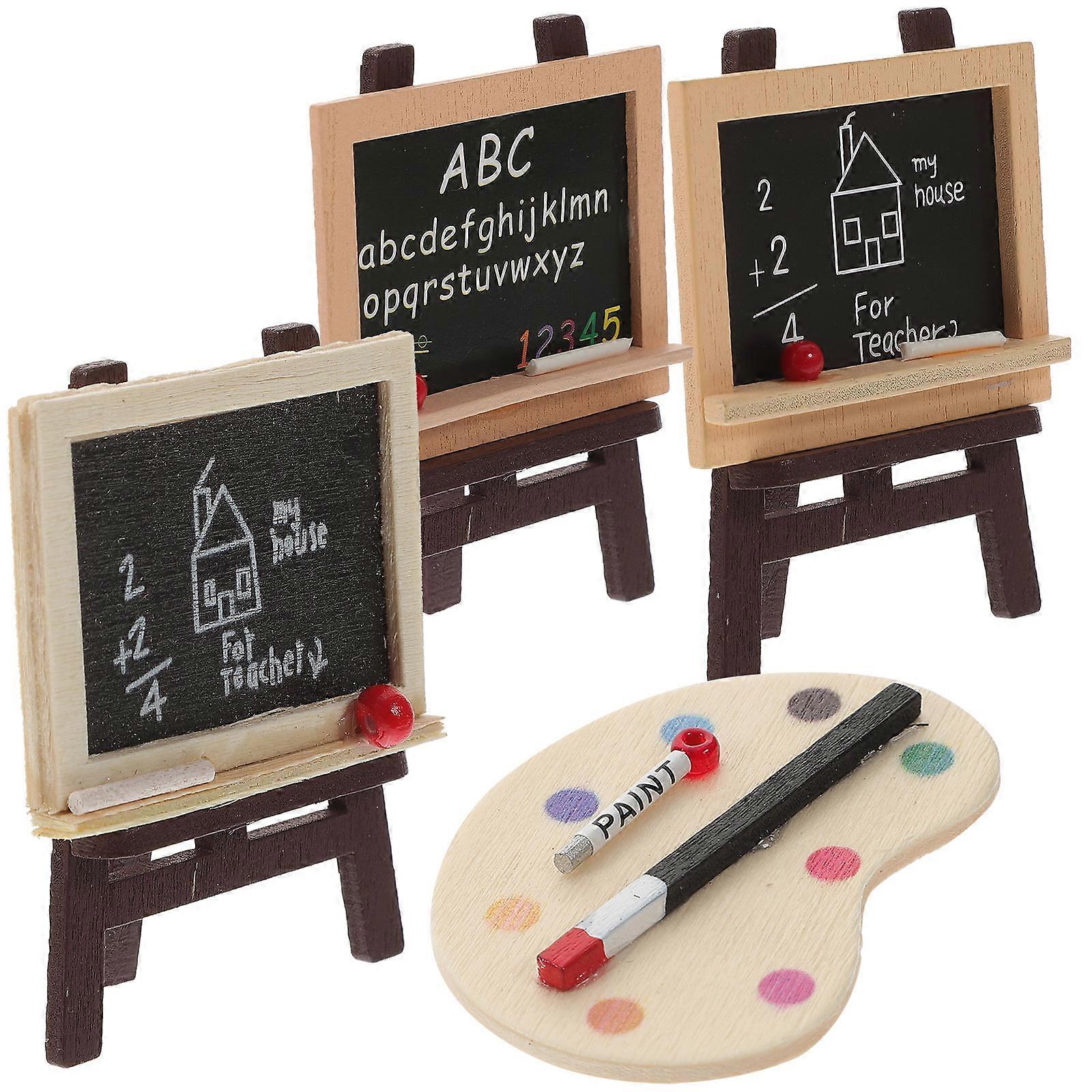 Mini House Decor Miniature Painting Board Kit for 3Sets