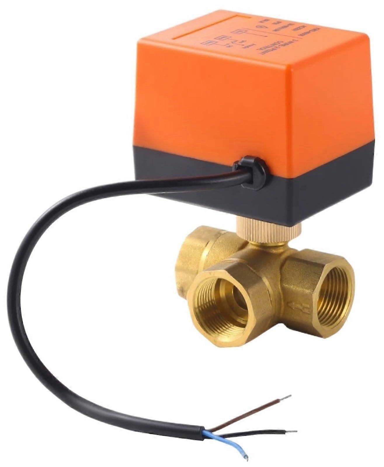 Electric Ball Valve DN25 220V Brass Motorized 2 Way with Actuator for Quick Flow Switching