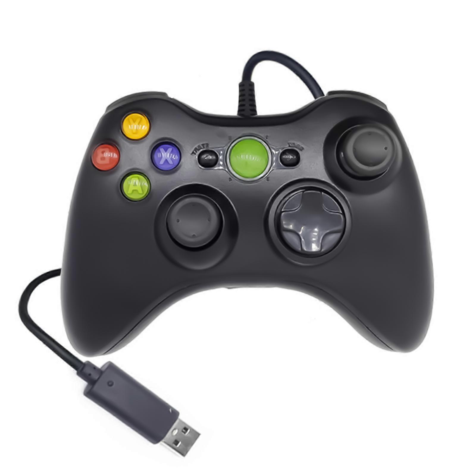 Game Controller Support Multiple Platform for XB Series and PC USB Corded Gamepad Vibration Feedback Game Handle  Black