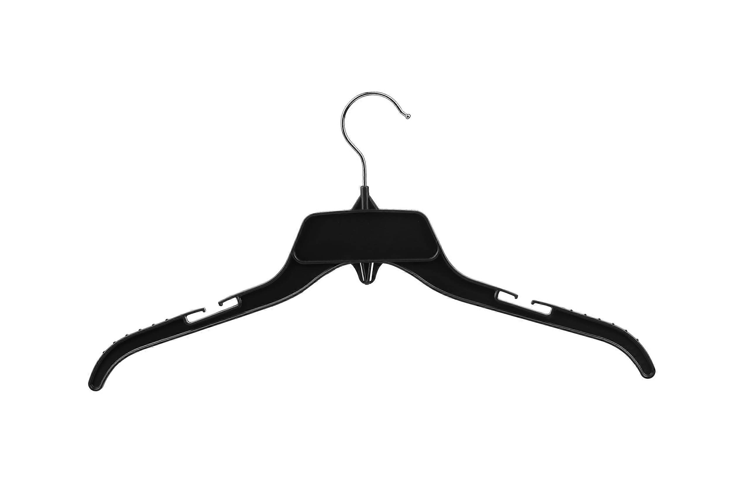 Black Plastic Clothes Hangers 100 Pack  Durable Slim SpaceSaving Design for Shirts Dresses Jackets