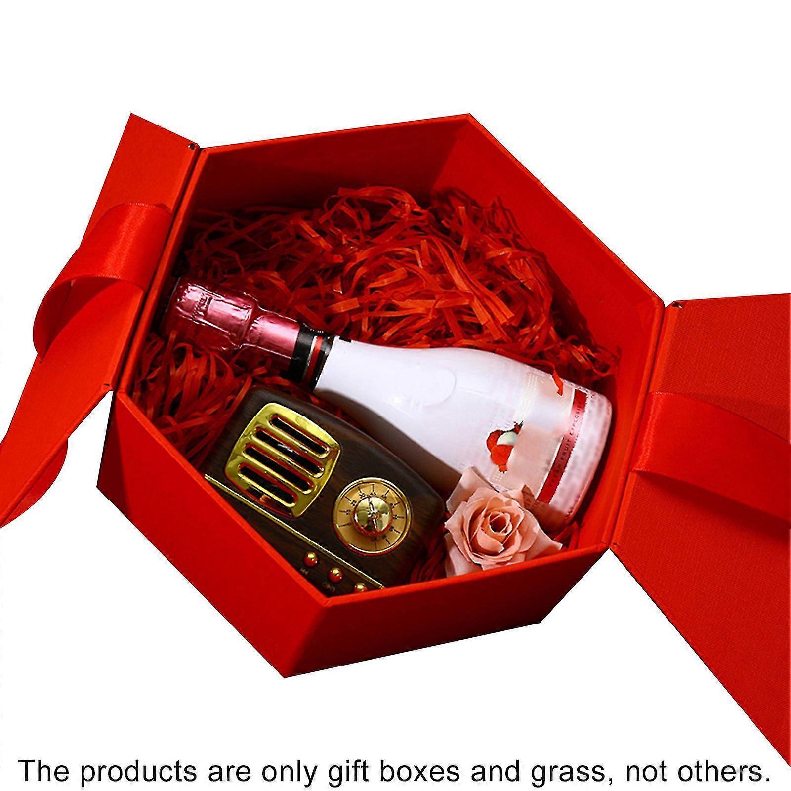 Bowknot Hexagonal Gift Box Wedding Candy Holder Birthday Party Packaging Case