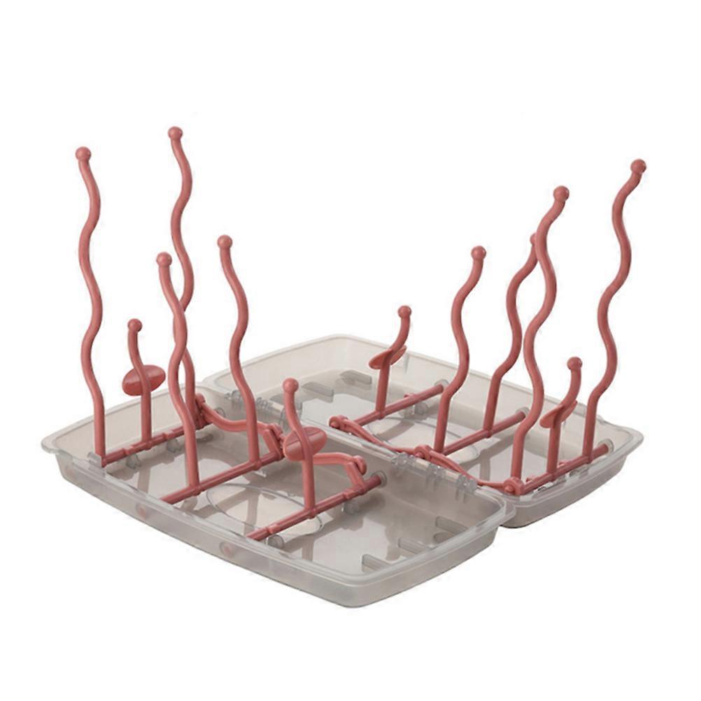 1 Pc Baby Nursing Bottle Drying and Storage Rack Red