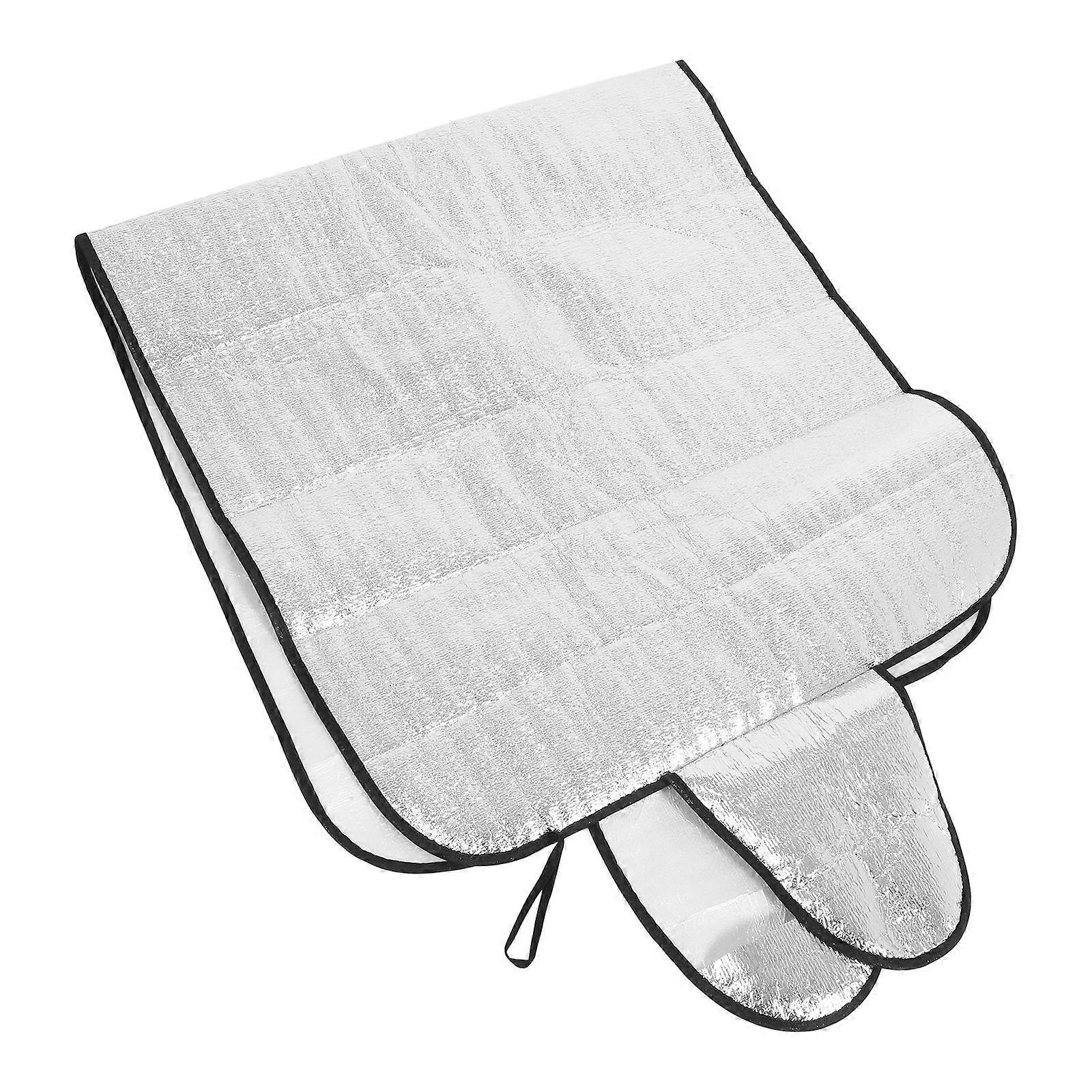 Car Sun Shade Front Windshield Protection Using Silver Sunshade