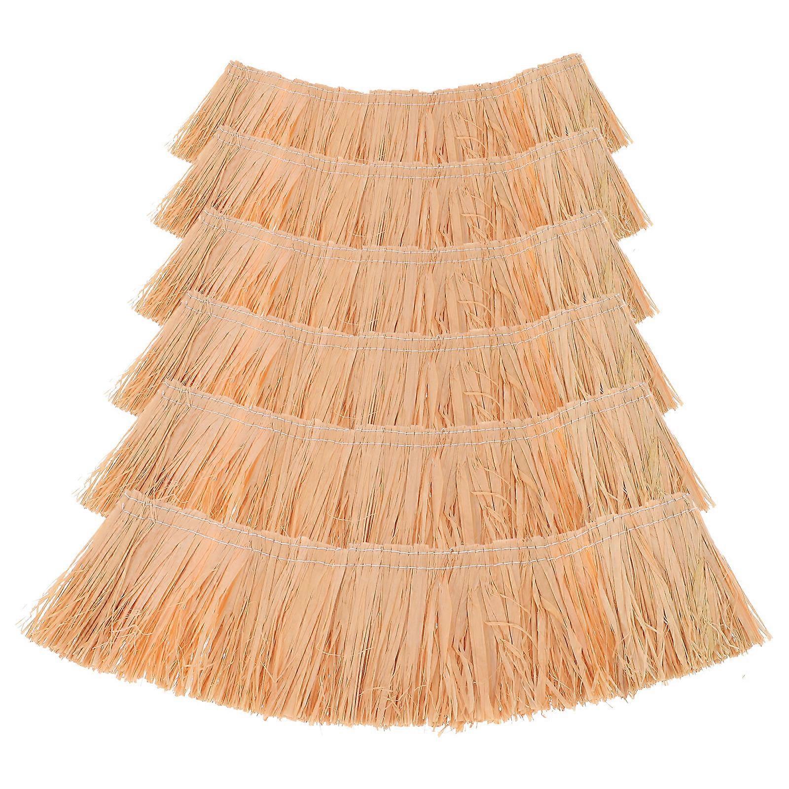 Artificial Thatch Roll for Miniature Thatched Roof 6Pcs DIY Straw Roofing