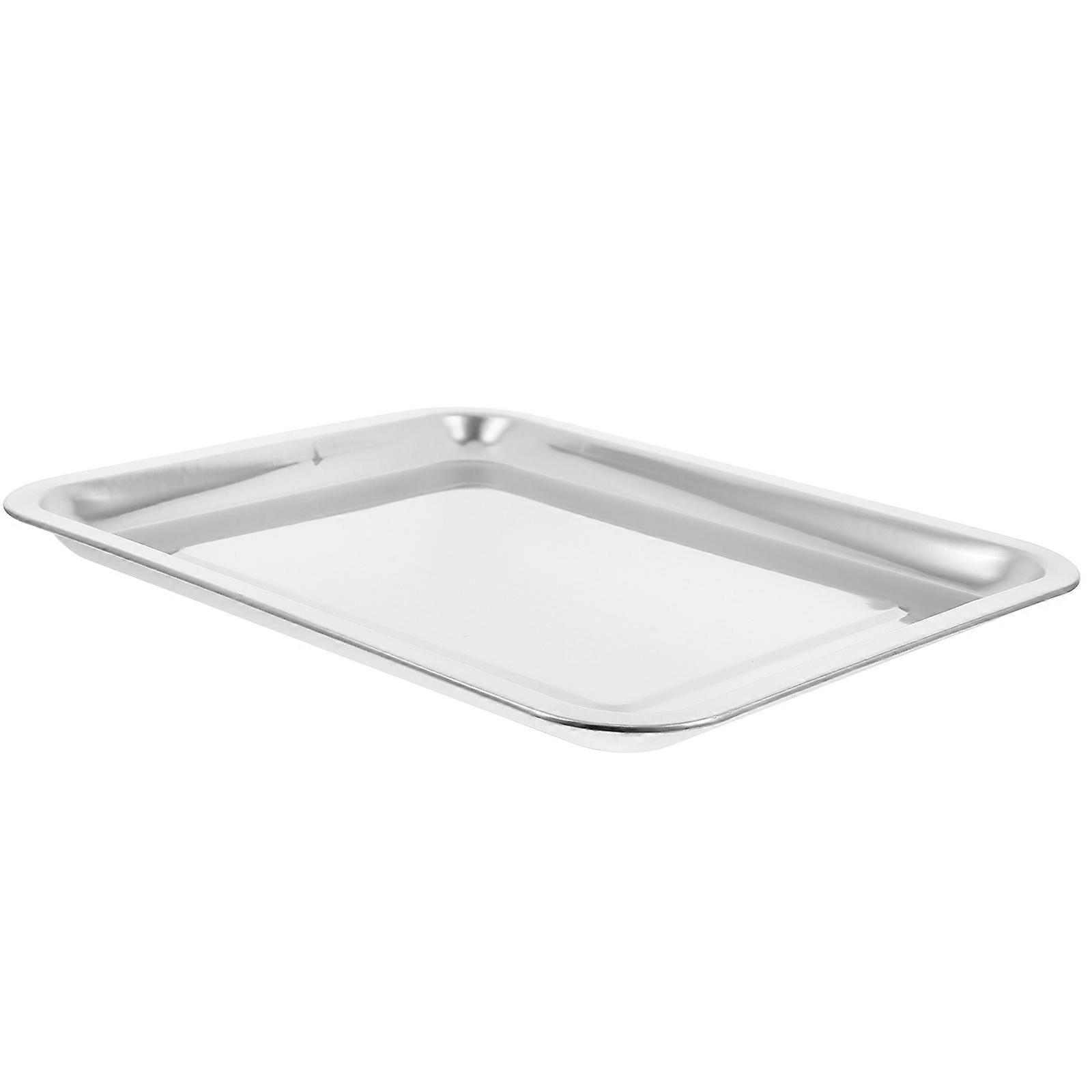 Silver Stainless Steel Grilling Tray for Serving Function At Home