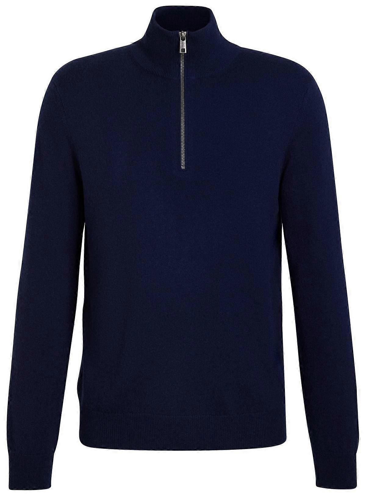 Falke Pure Cashmere Half-Zip Sweater - Space Blue