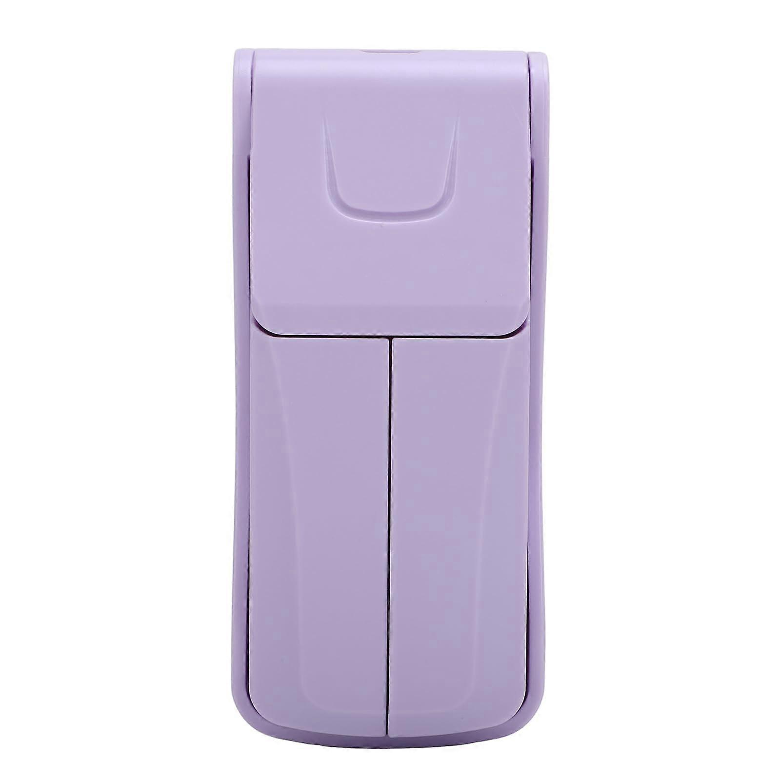 Portable Handheld Fan with Foldable Dual Head, USB Rechargeable Strong Wind, Purple