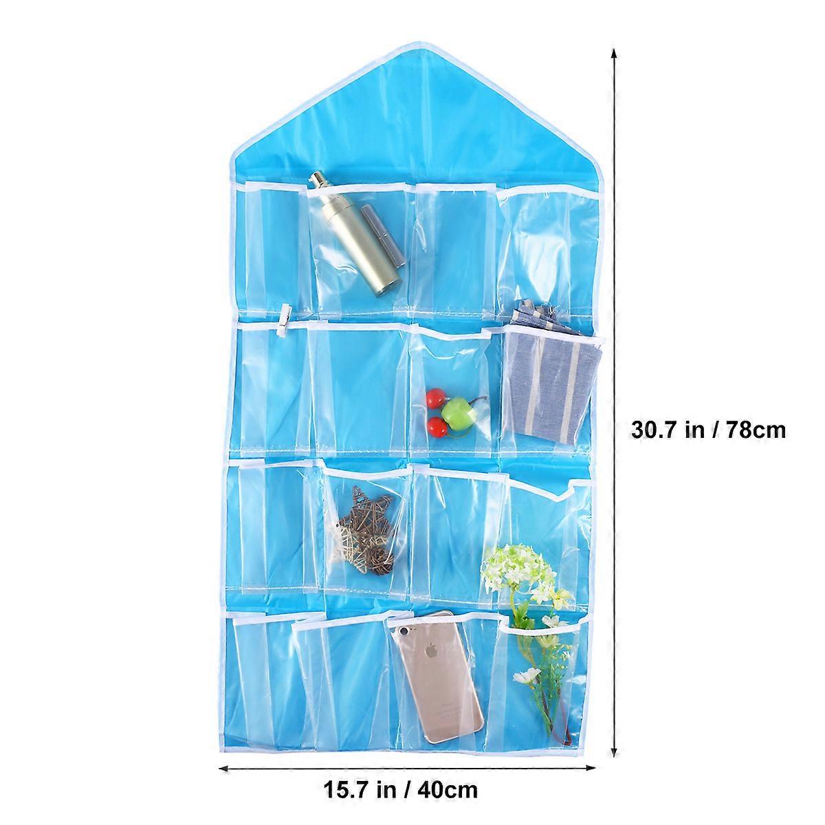 Bra Organizer Hanging Storage Bag with 16 Pockets for Clothes Storage