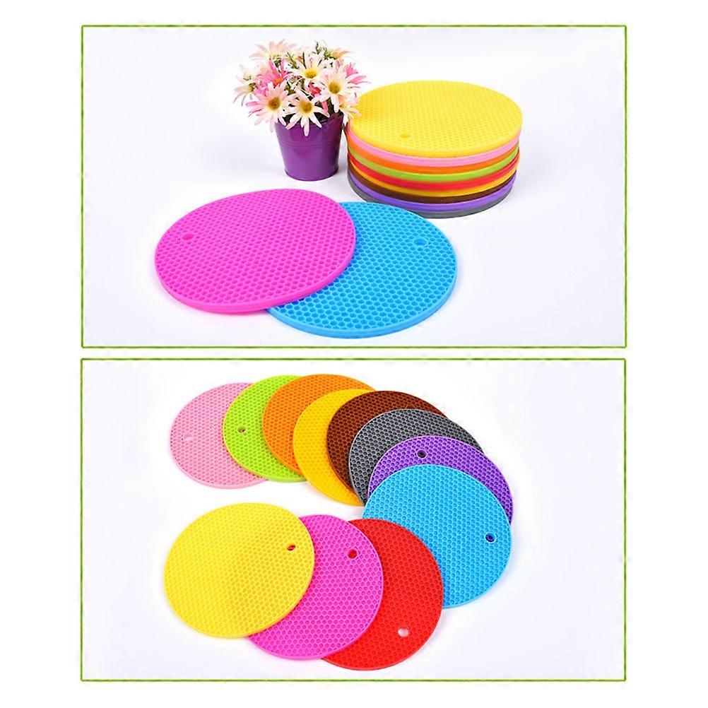 Insulation Mat Silicone Pot Holder for Resting Pot Upon Honeycomb Design