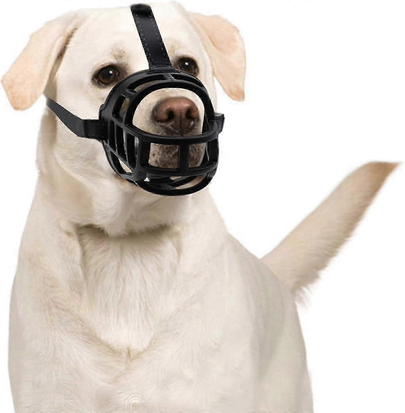 Muzzle for Dogs, Soft Silicone Muzzle for Dogs, Adjustable Nylon Buckle, Training Muzzle Prevents Barking, Biting and Chewing. 26-27s