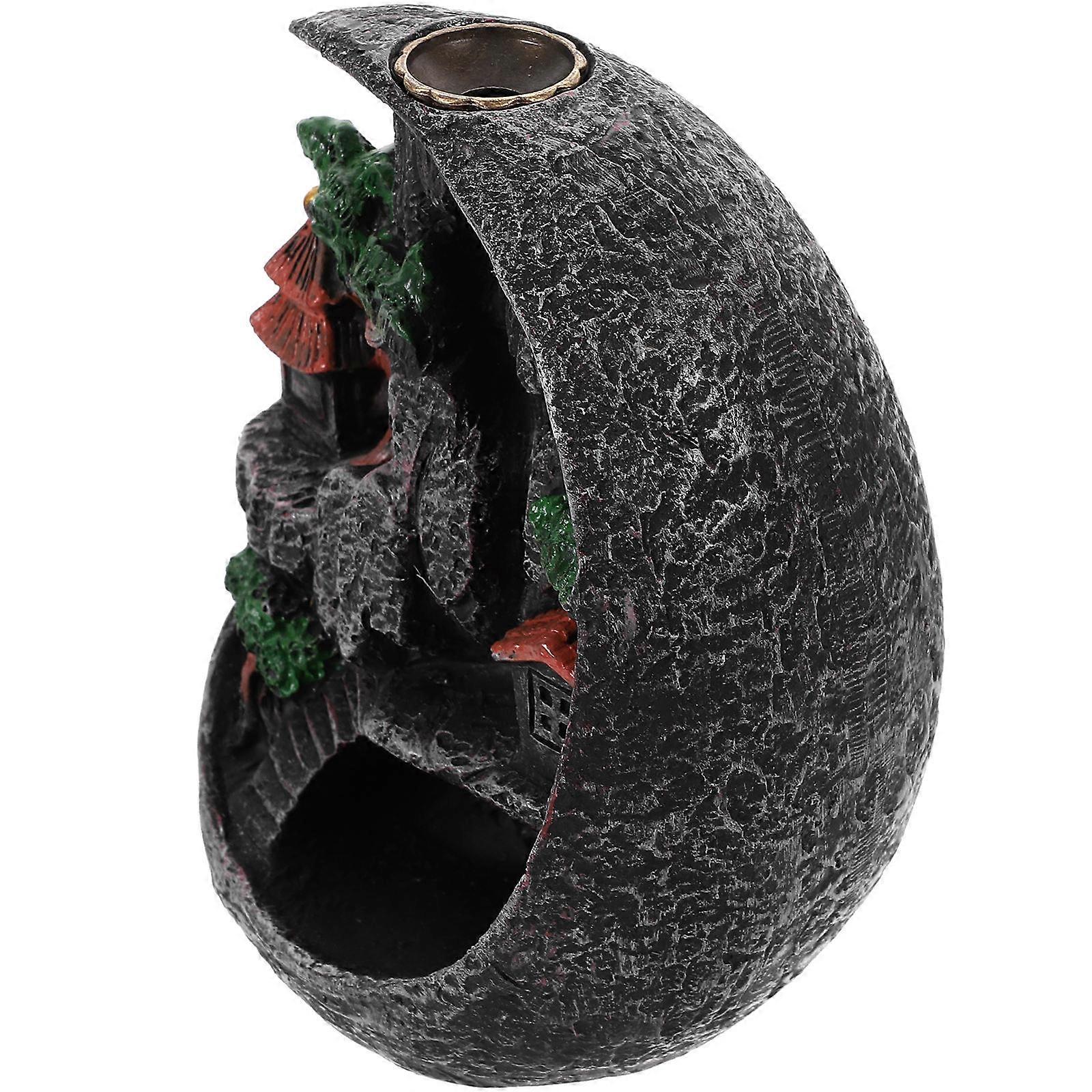 Backflow Incense Burner Resin Craft for Aromatherapy Tabletop Decor