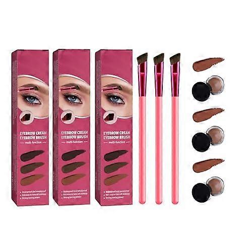 4D Eyebrow Lamination Kit Light Brown with UltraThin Angled Brow Brush for Microblading Effect