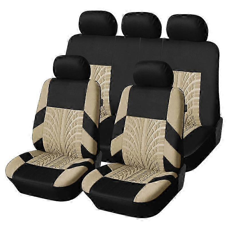 Universal Car Seat Covers Set Blue, Breathable Washable Polyester, Side Airbag Compatible