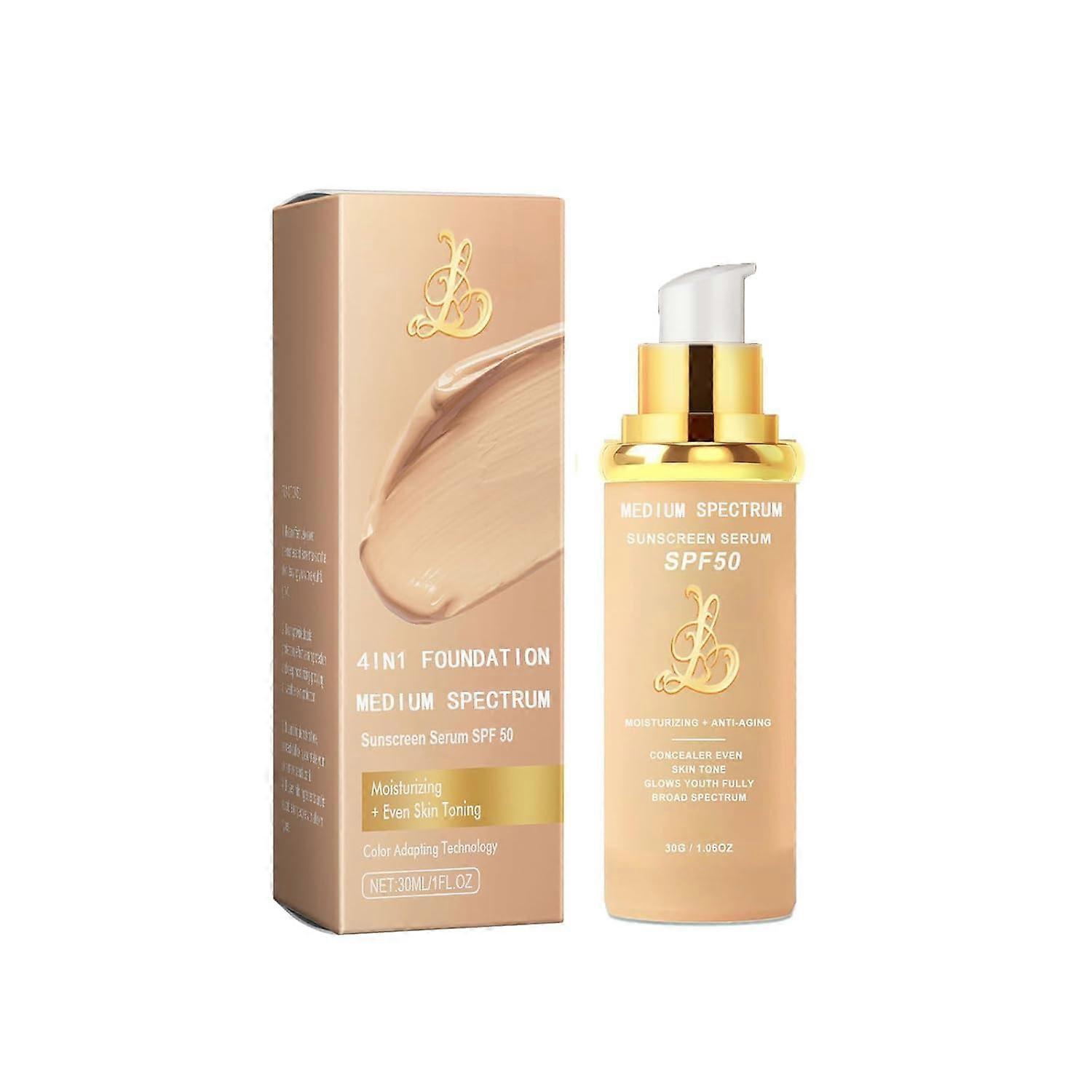 Full Coverage Foundation with SPF 50, Waterproof Longwear, Hydrating Lightweight Formula, Light