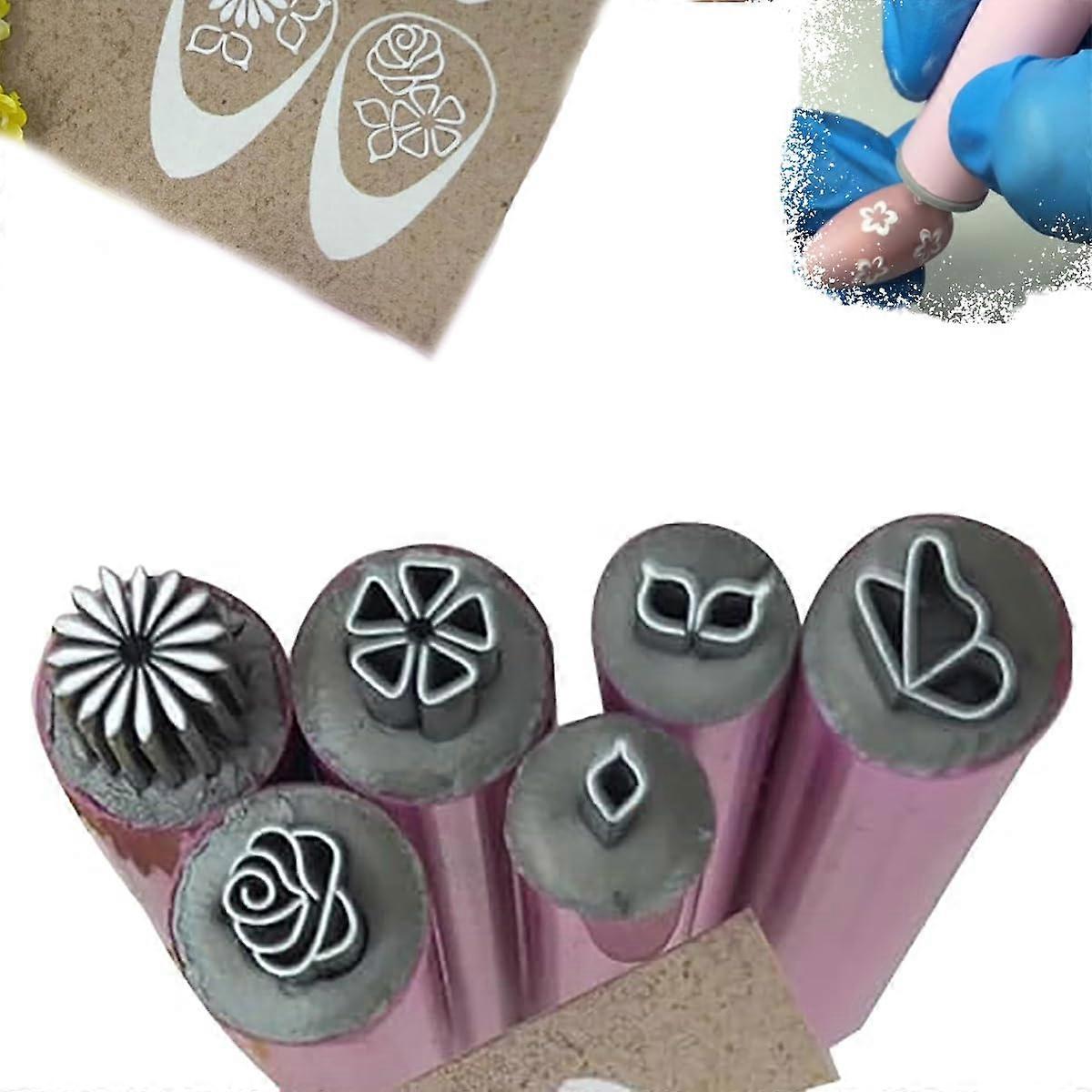 6PCS Nail Stamp Pen Set, DIY Nail Art Stamping Tool Kit for Beginners, Fast Precise Application