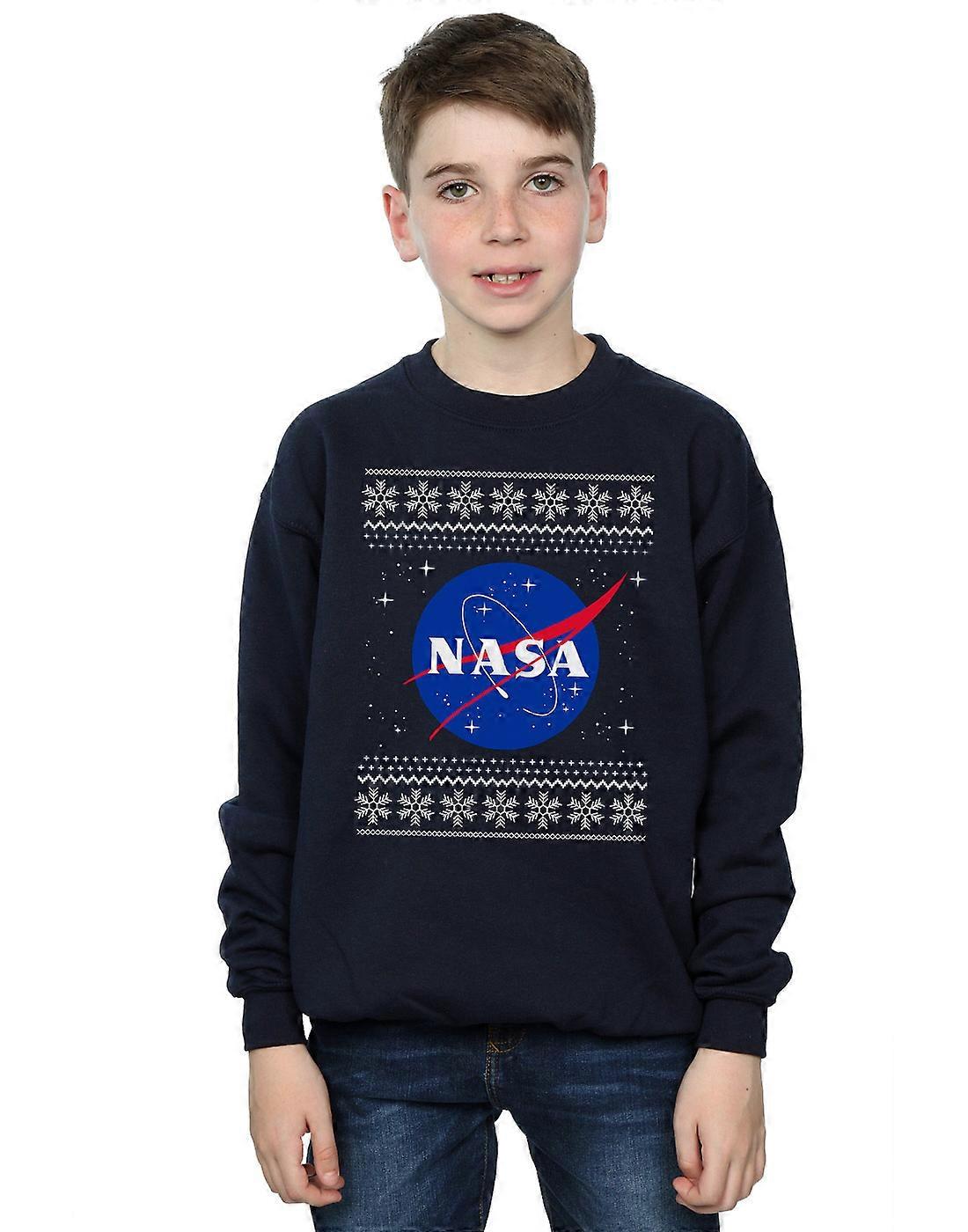 NASA Boys Classic Fair Isle Sweatshirt
