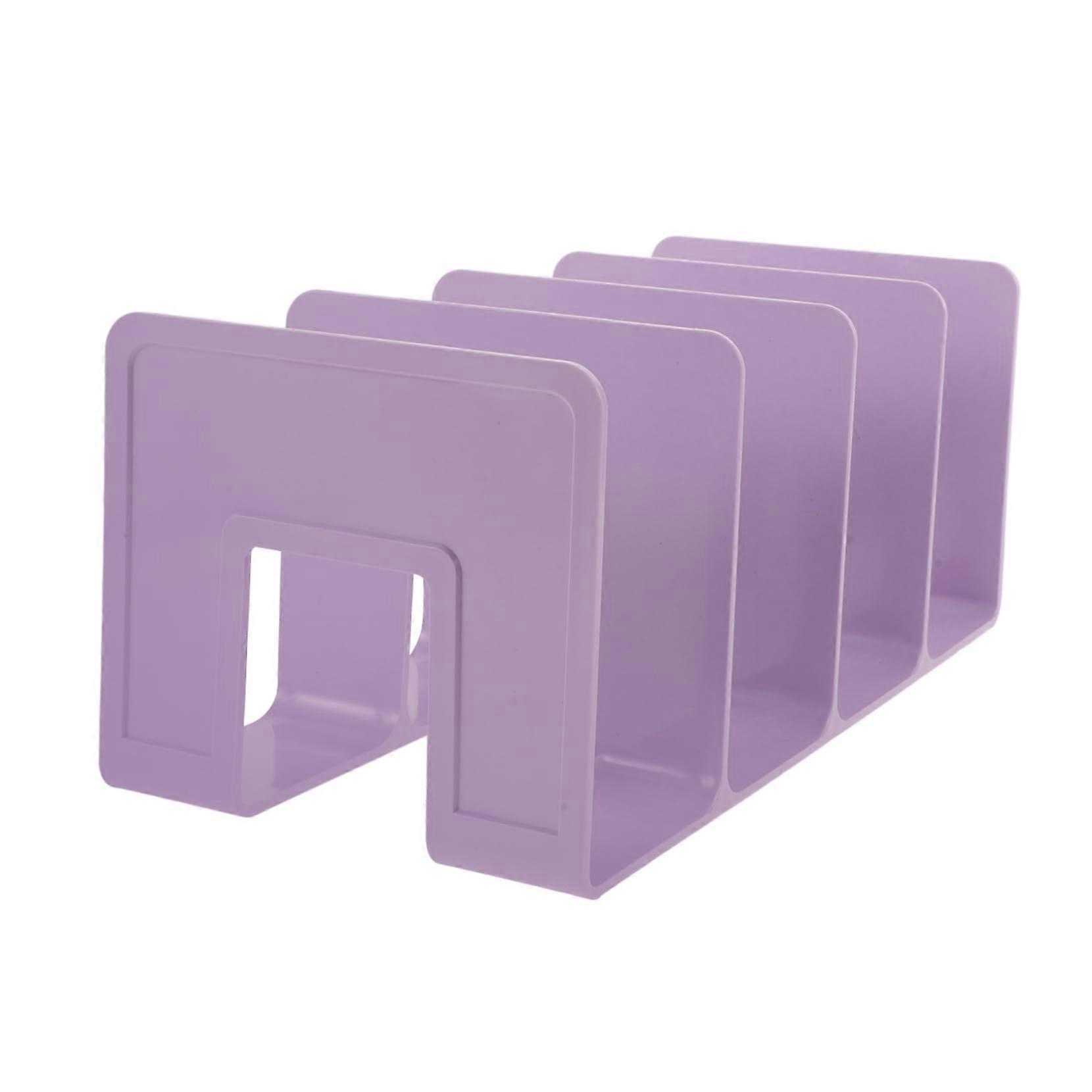 Desktop Book Organizer Plastic Desk Bookshelf SpaceSaving MultiFunction Storage for Office Home