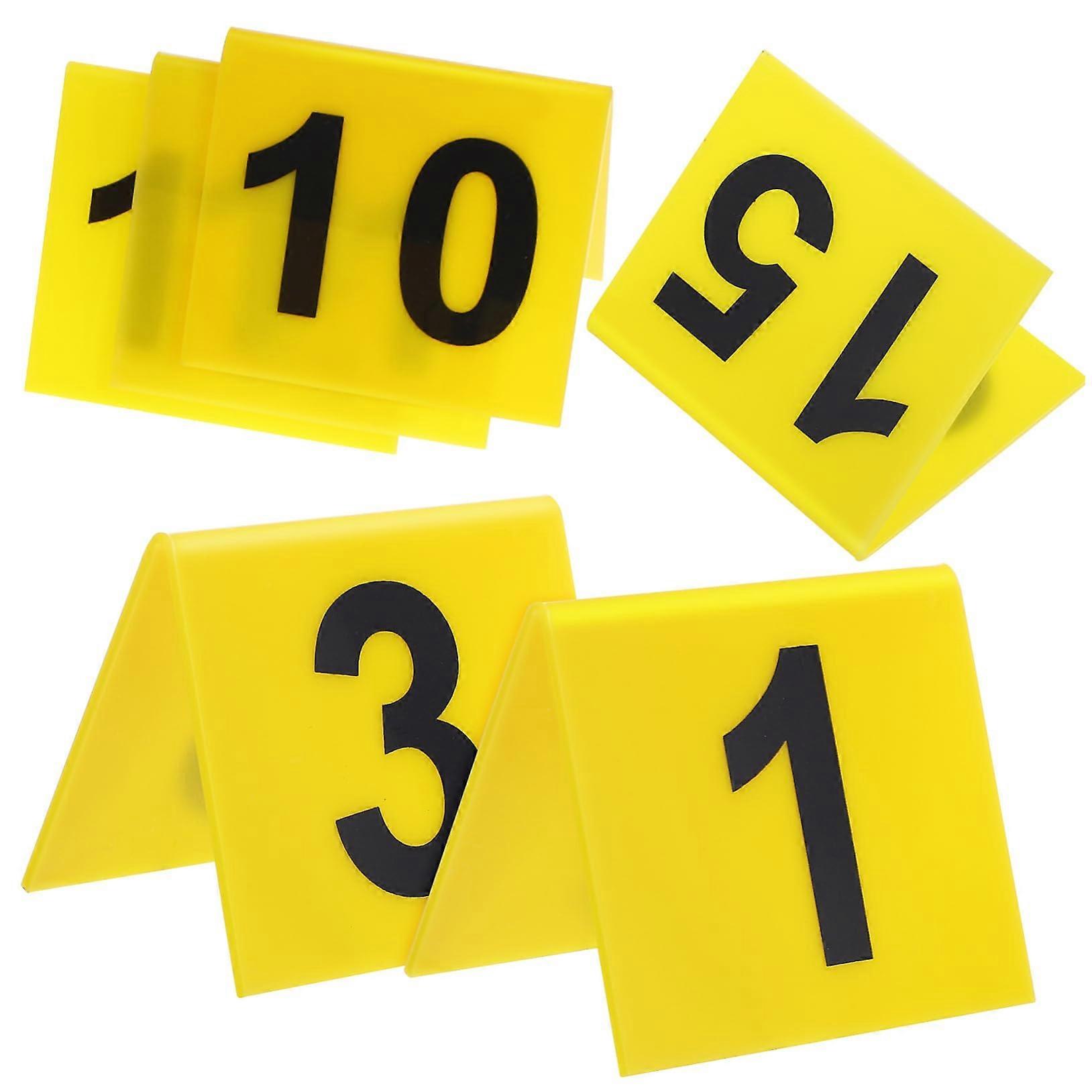 15Pcs Triangular Evidence Markers and Table Number Signs for Crime Scene, Restaurant, Event Use